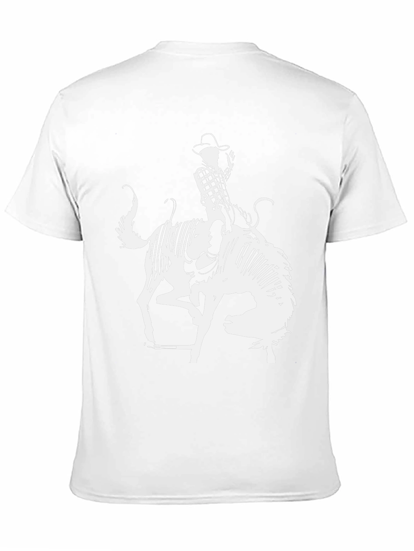 Rodeo Skeleton Graphic Tee - Cool Cowboy Shirt