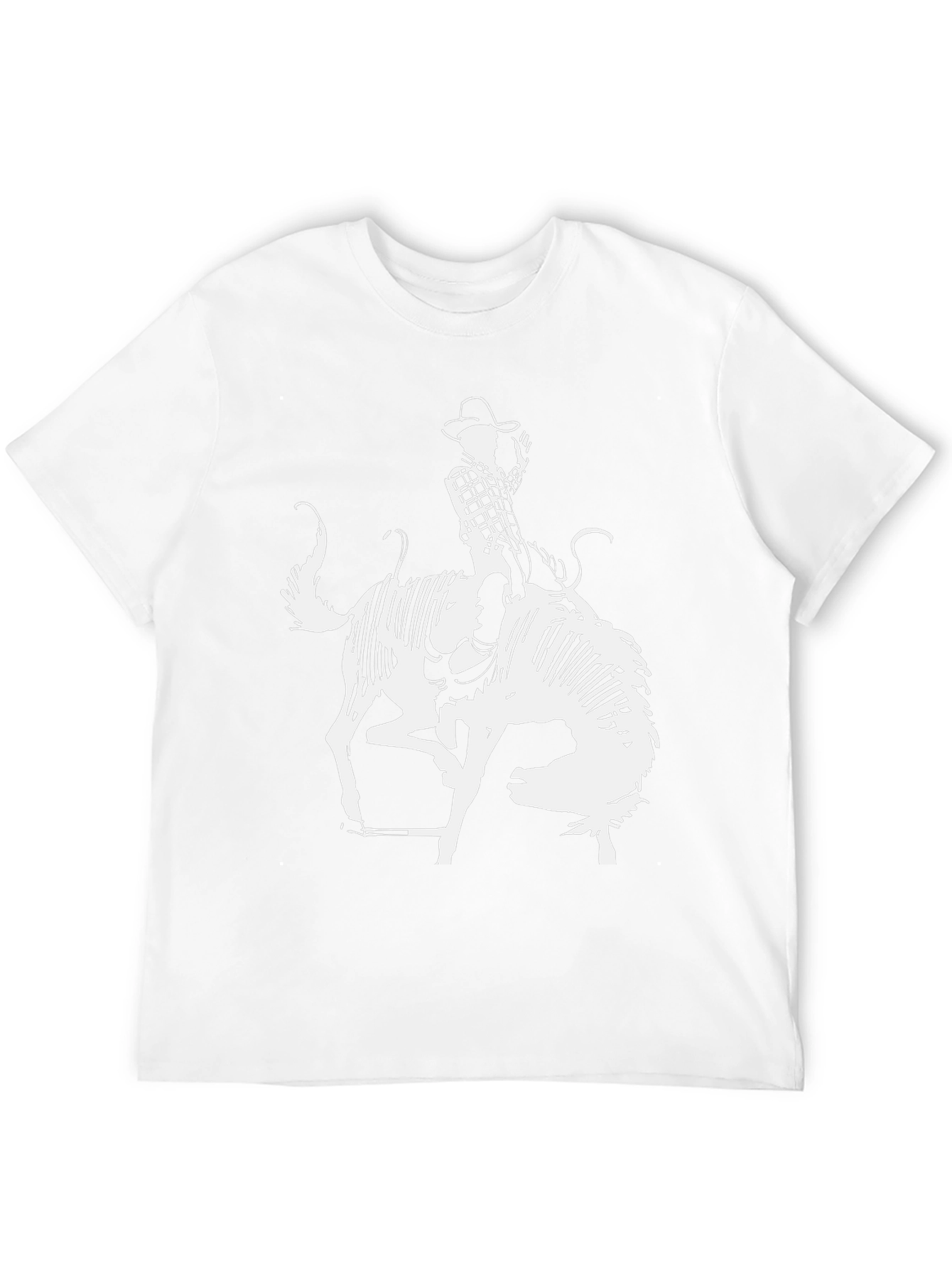 Rodeo Skeleton Graphic Tee - Cool Cowboy Shirt