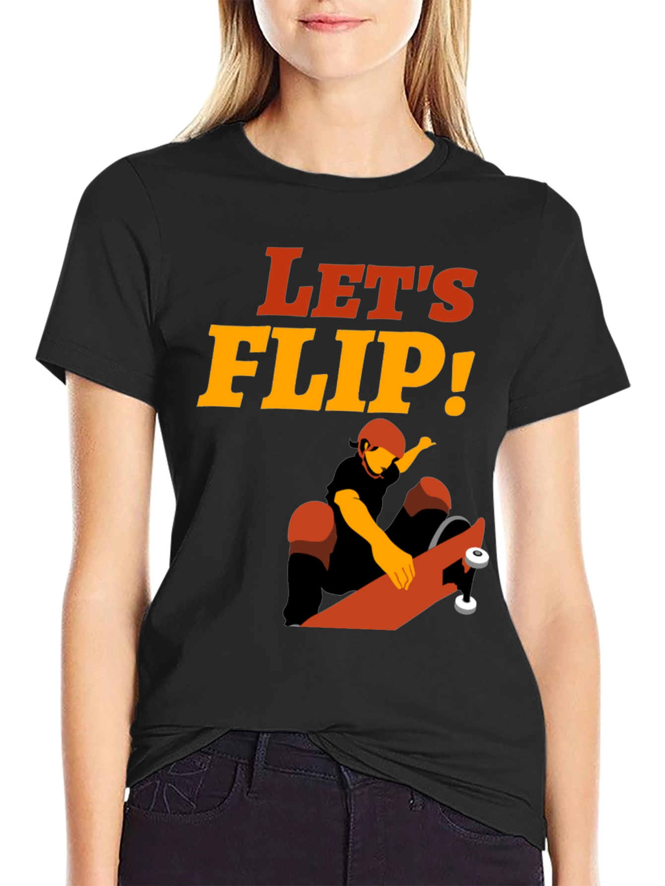 Lets Flip Skateboarder T-Shirt