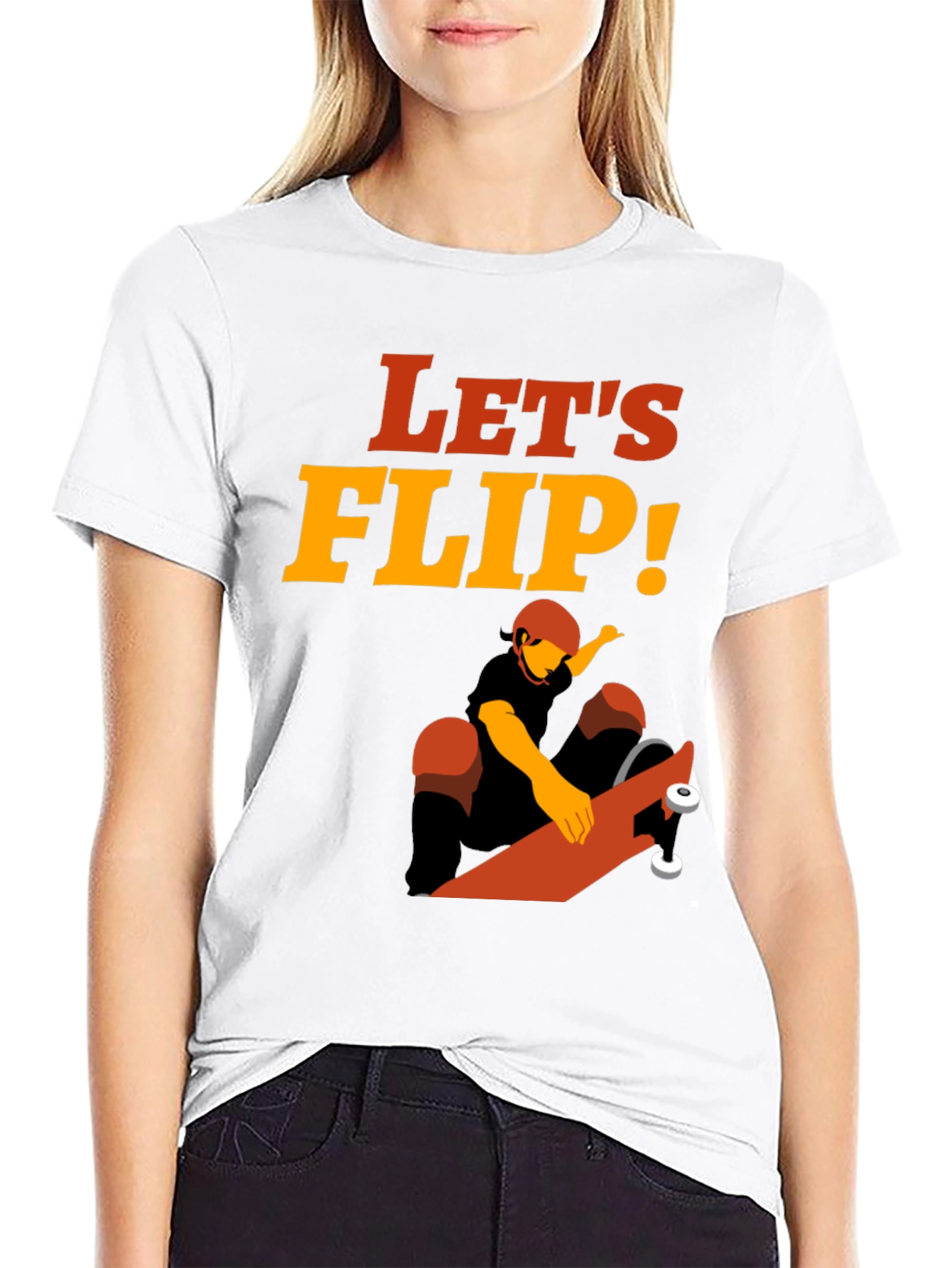 Lets Flip Skateboarder T-Shirt