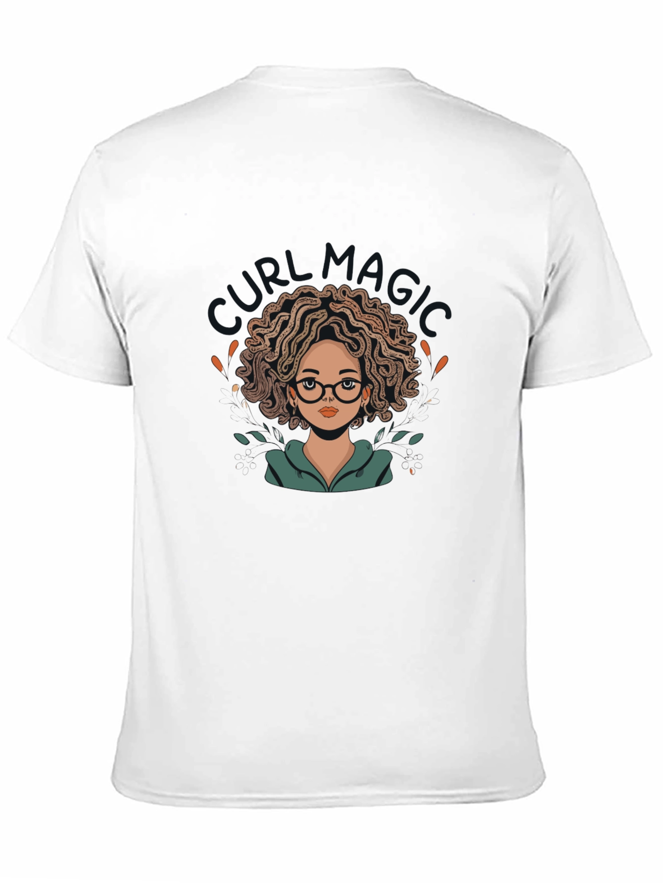 Stylish Black T-Shirt with Cute Girl Design