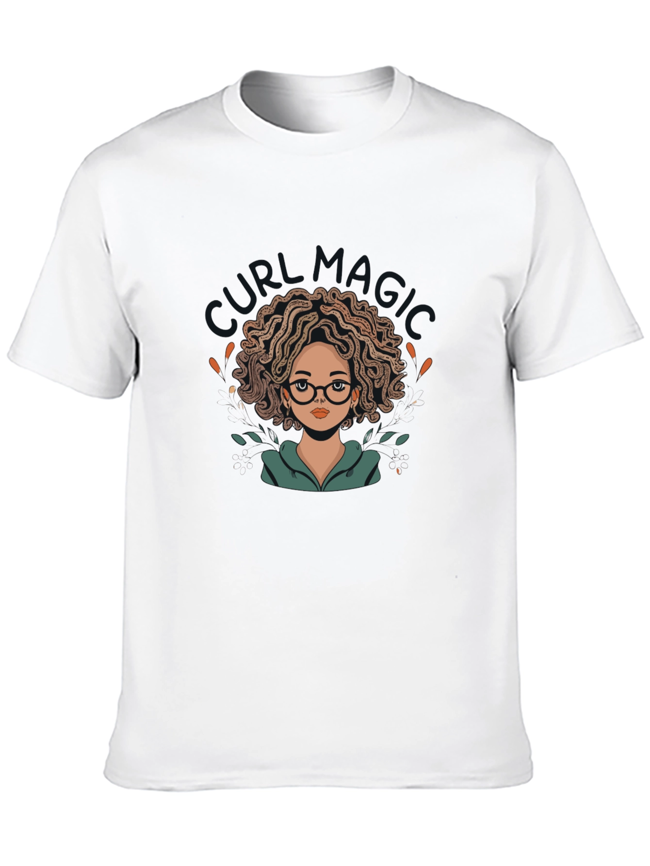 Stylish Black T-Shirt with Cute Girl Design