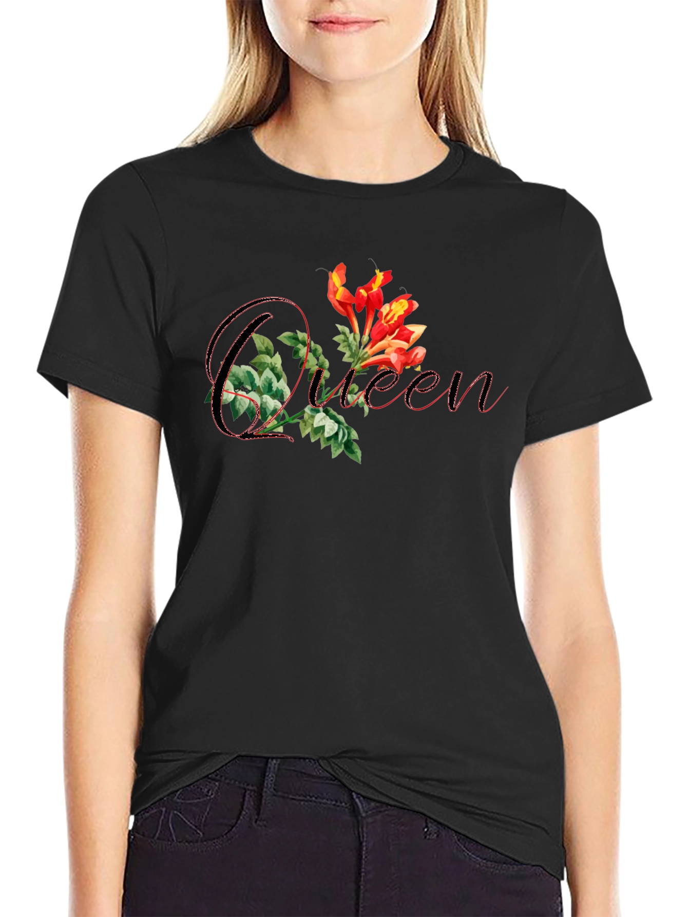 Queen Floral Graphic T-Shirt