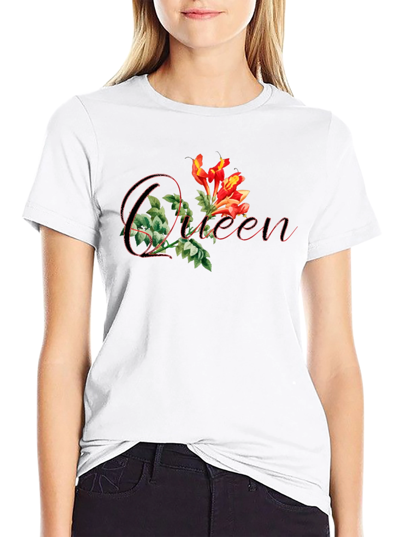 Queen Floral Graphic T-Shirt