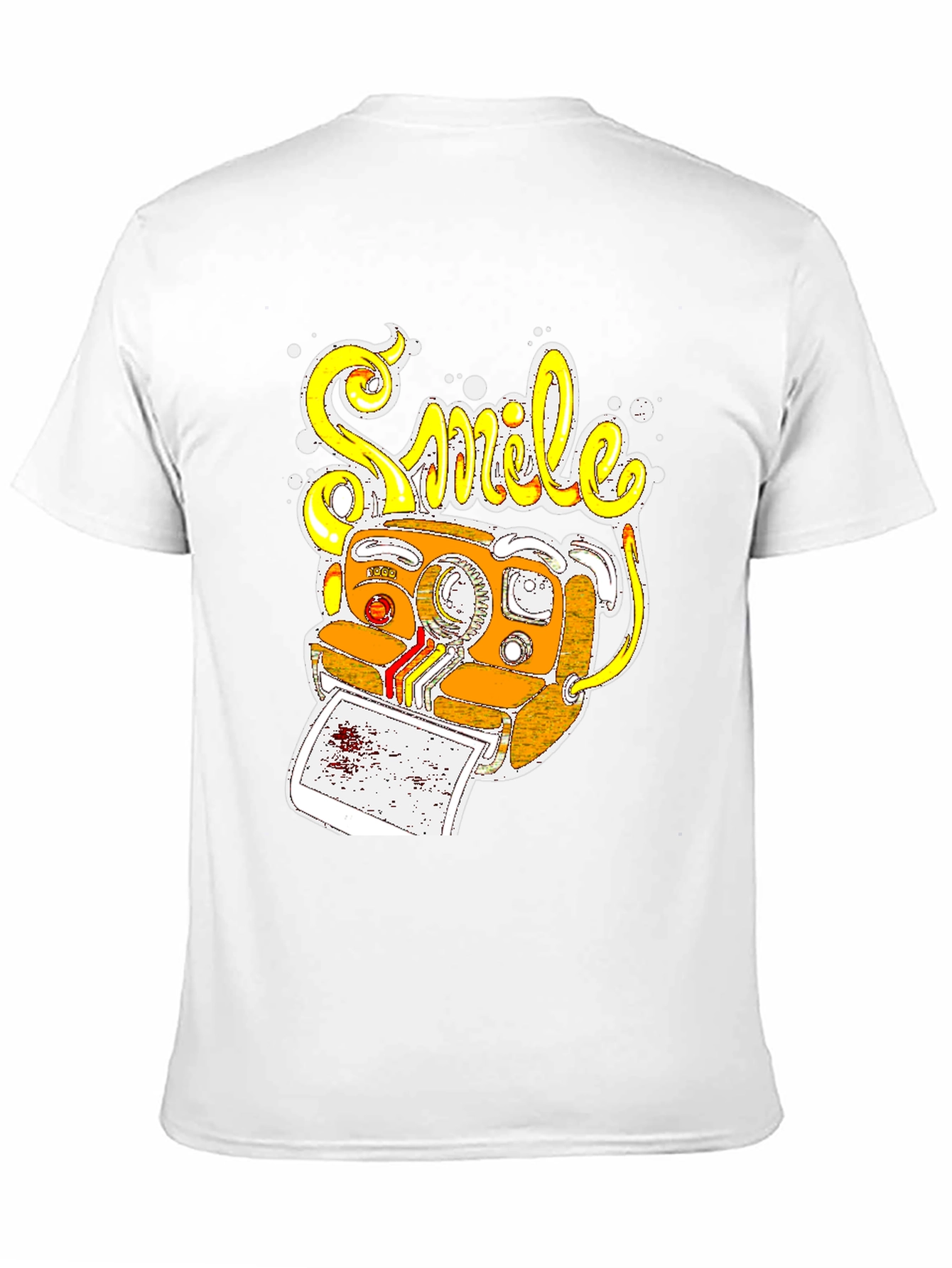 Smile Camera Graphic T-Shirt - Retro Style