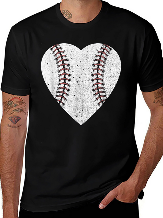 Baseball Heart Graphic T-Shirt