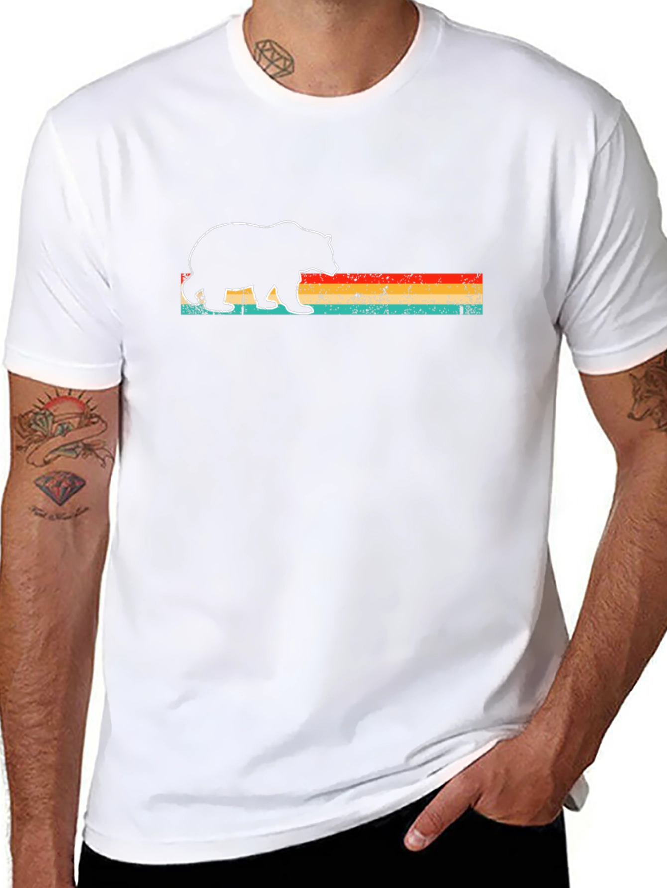 Retro Bear Graphic Tee - Comfort Fit