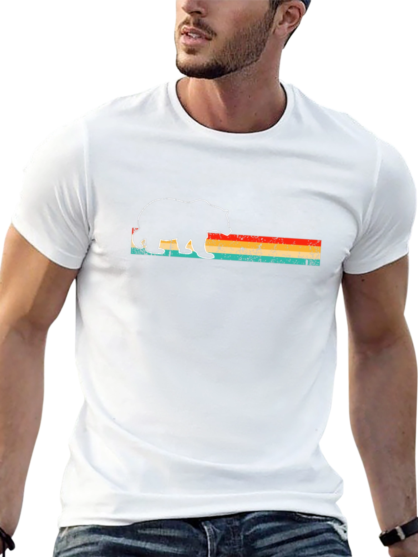 Retro Bear Graphic Tee - Comfort Fit