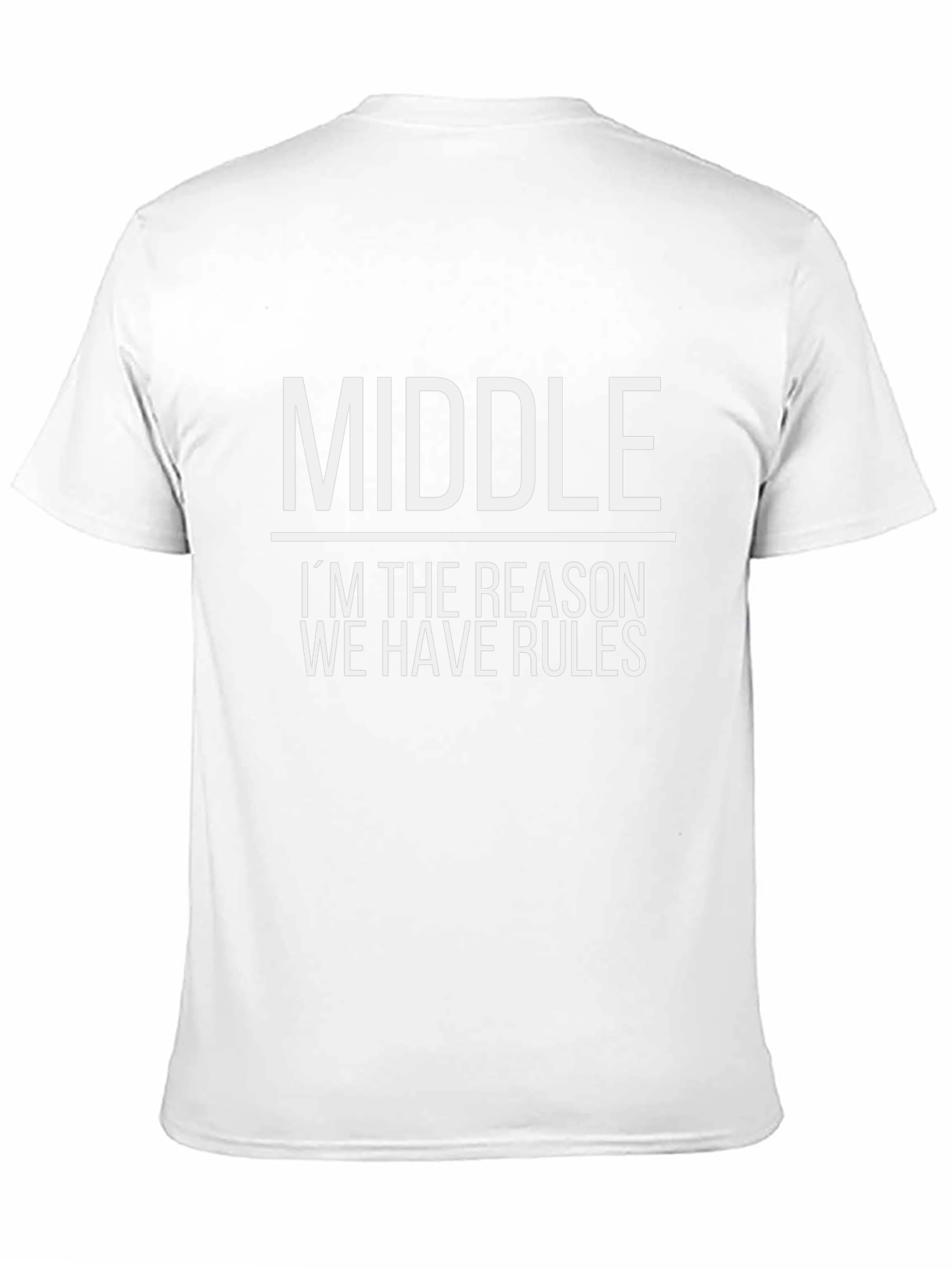 Middle Child Rules T-Shirt - Black Cotton Tee
