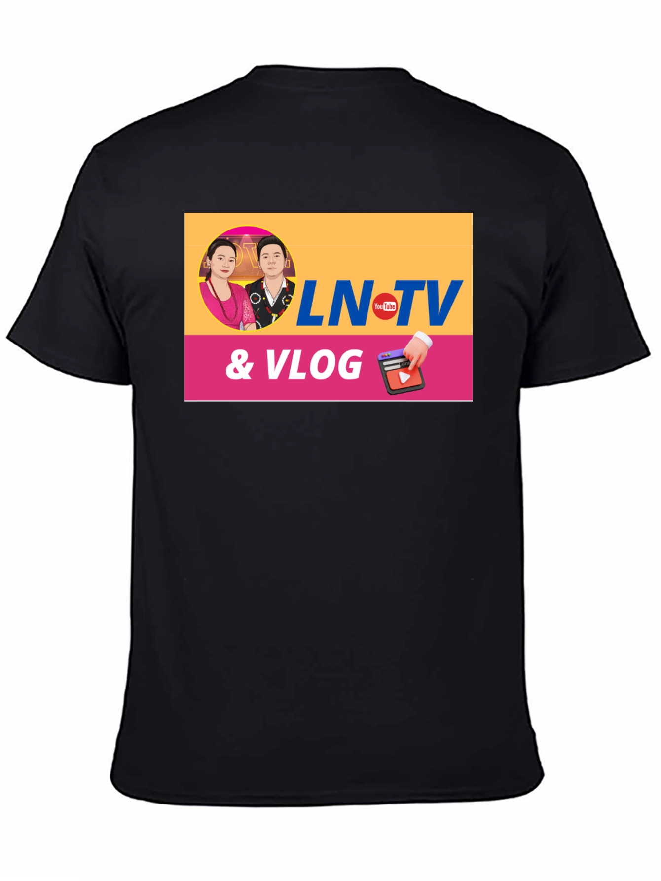 LN TV & Vlog Black T-Shirt