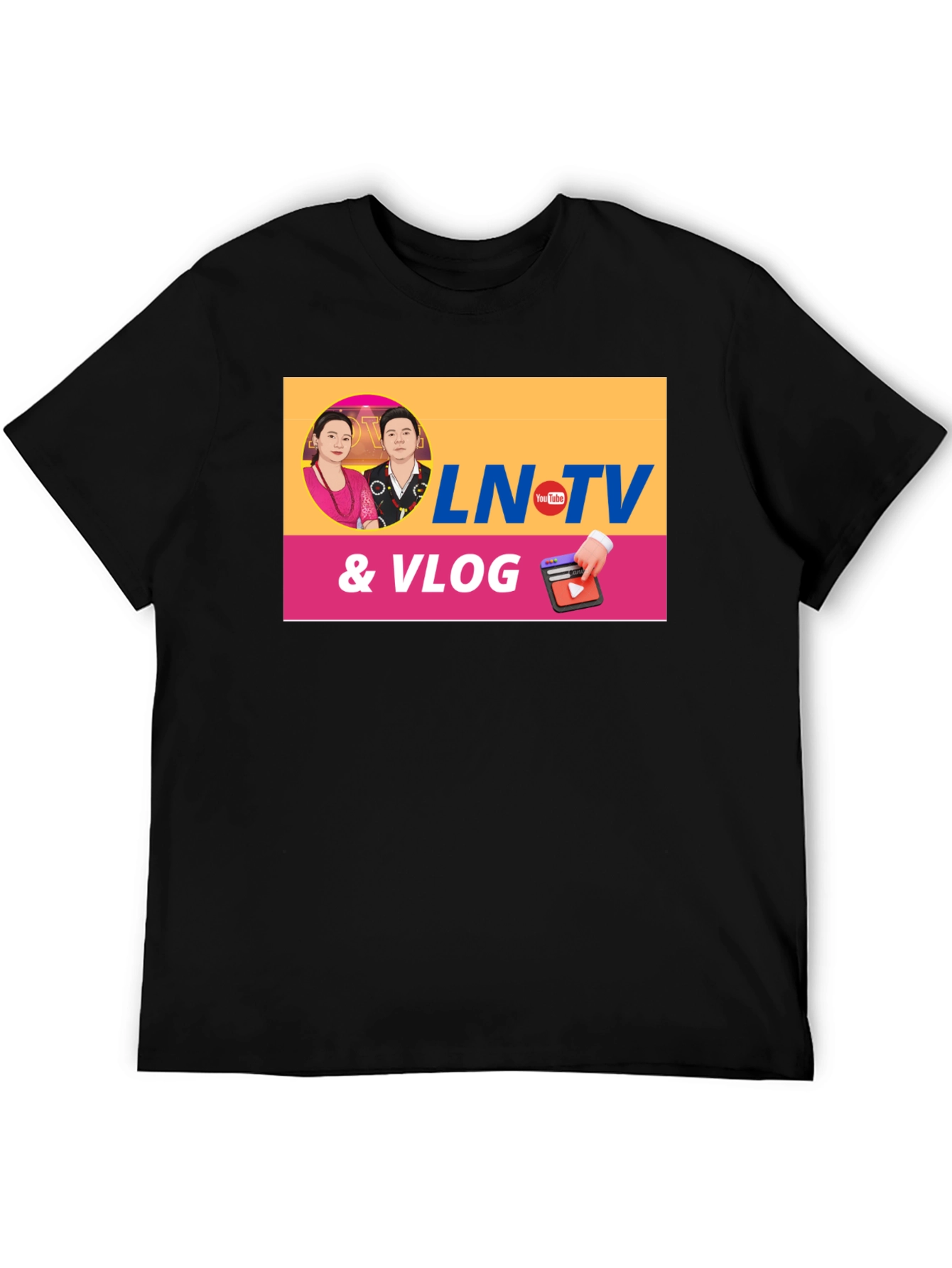 LN TV & Vlog Black T-Shirt