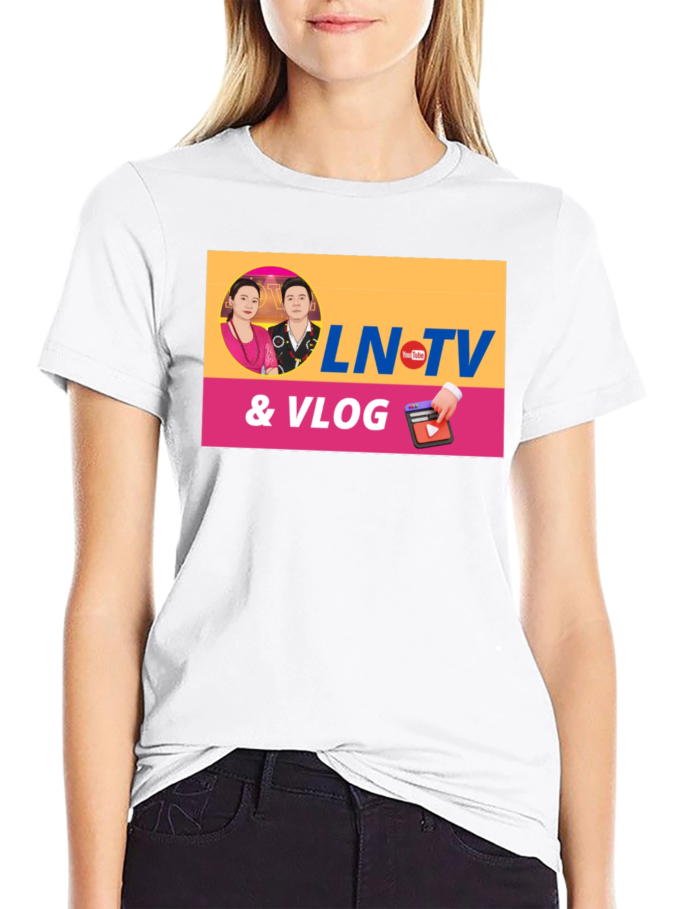 LN TV & Vlog Black T-Shirt