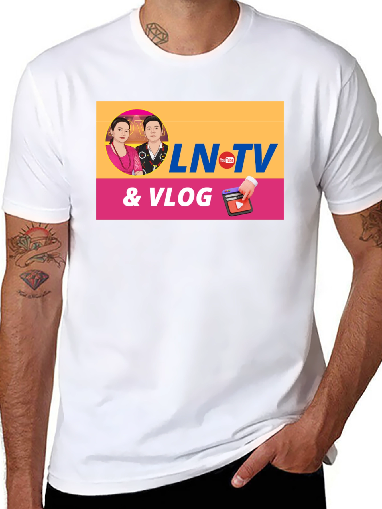 LN TV & Vlog Black T-Shirt