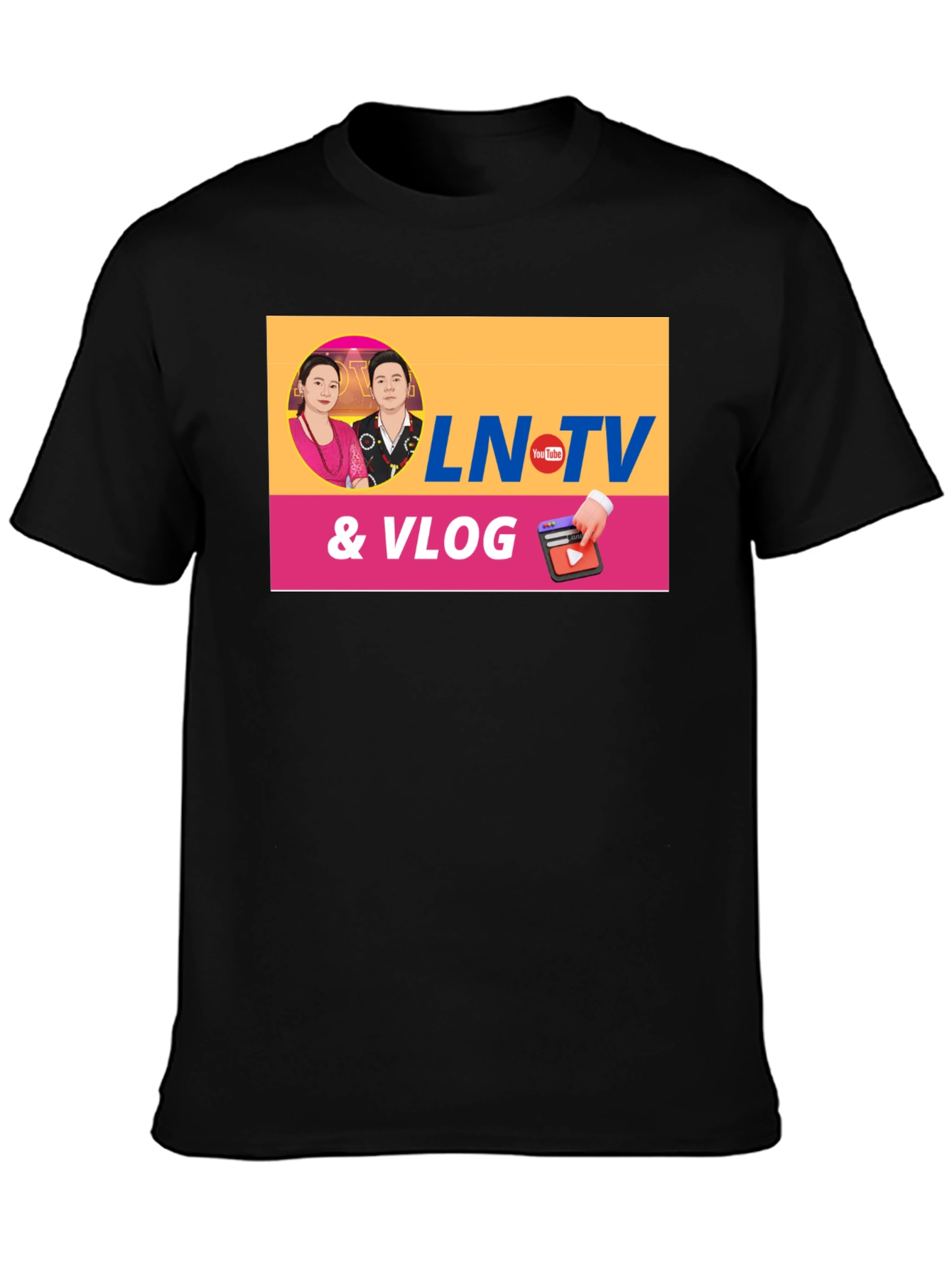 LN TV & Vlog Black T-Shirt
