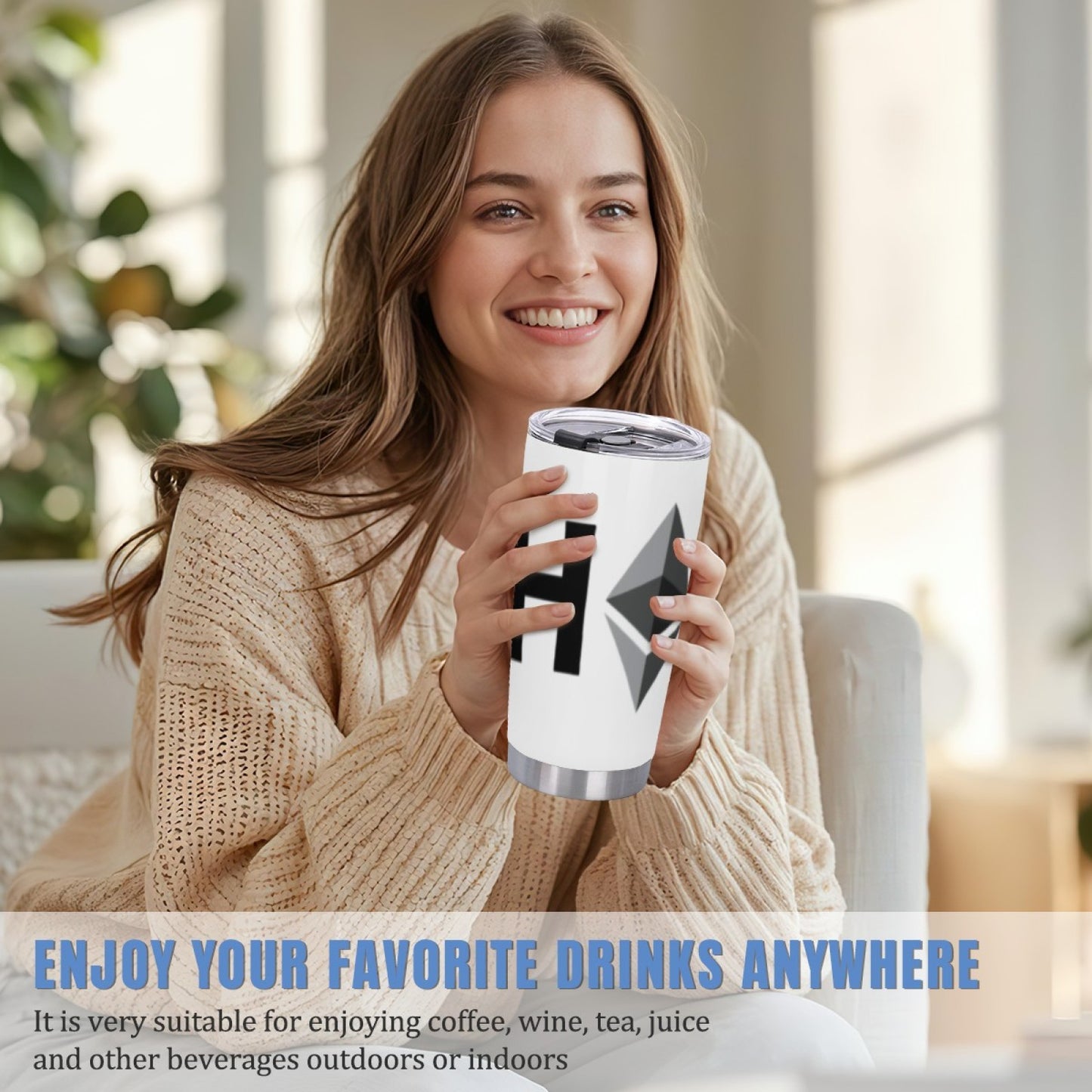 Reusable Insulated Graphic Tumbler - Stainless Steel Leak-Proof Drinkware