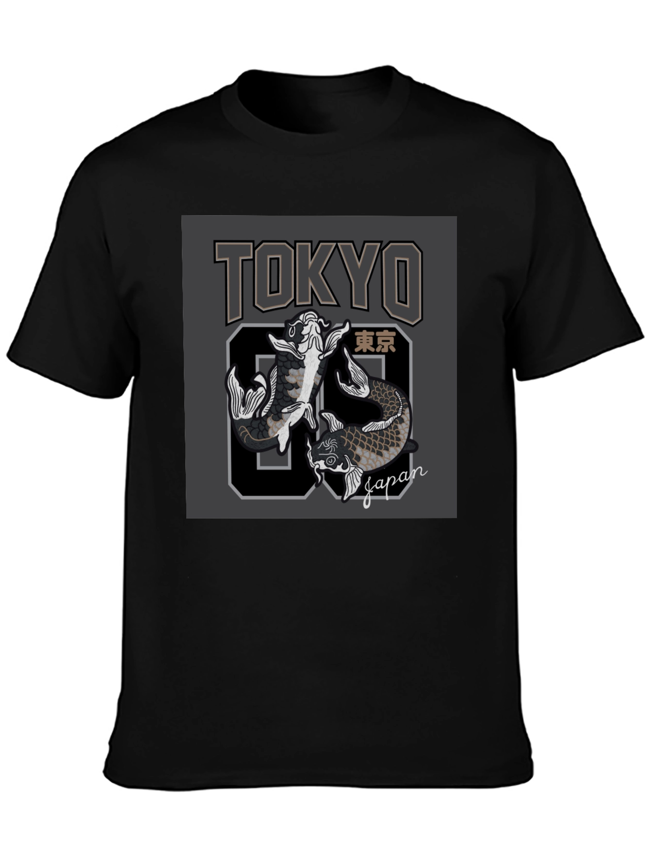 Tokyo Japan Koi Fish Graphic Tee