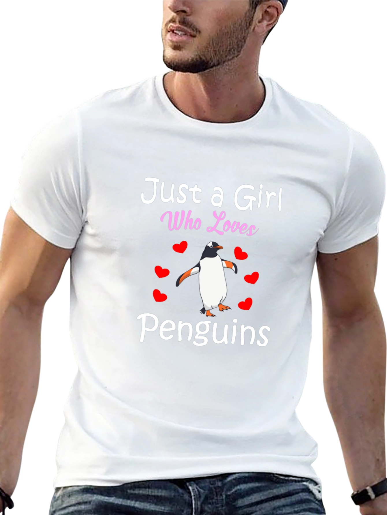 Just A Girl Who Loves Penguins Graphic Tee