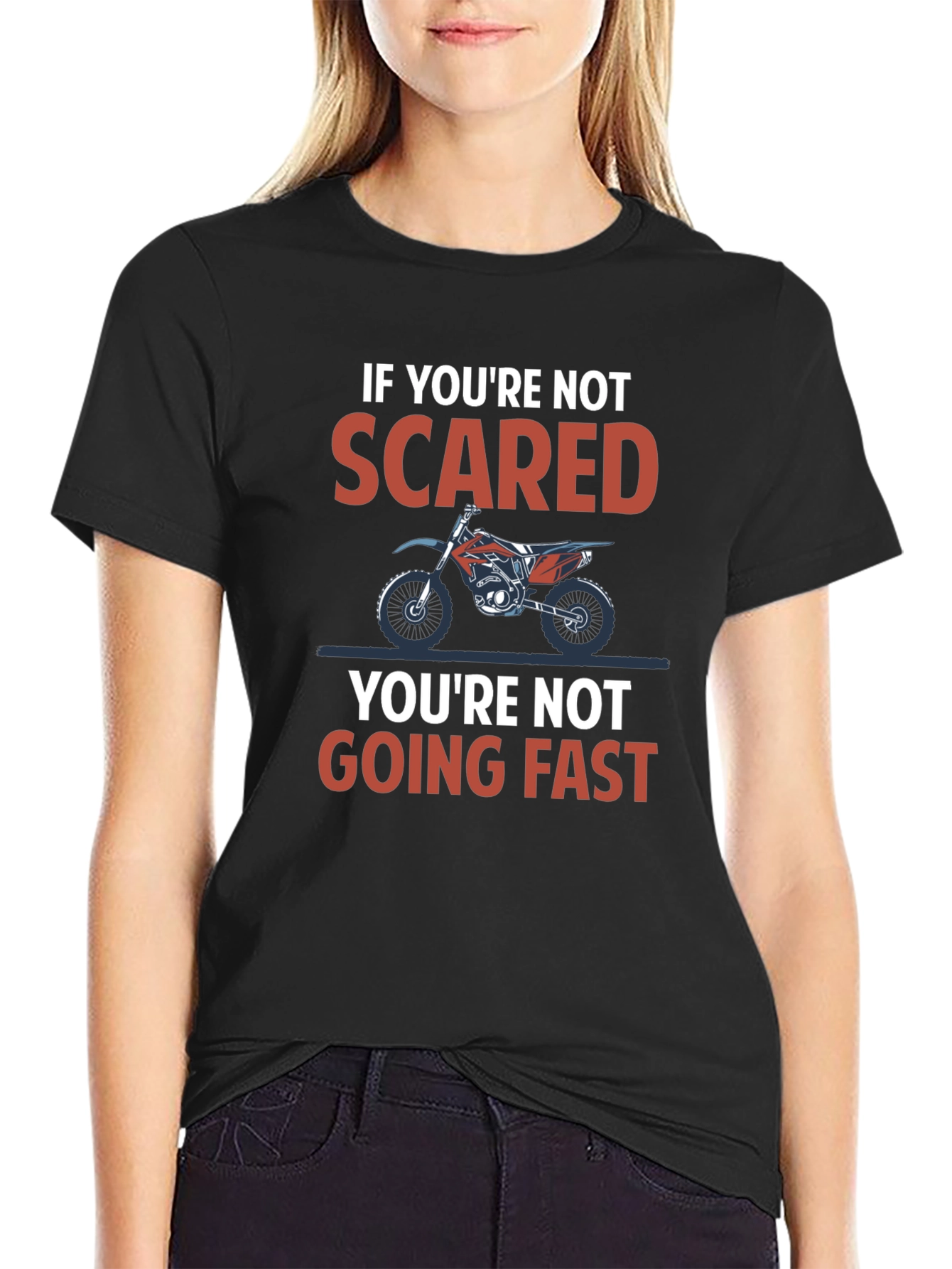 Scared Motorcycle T-Shirt - Ride Fast!