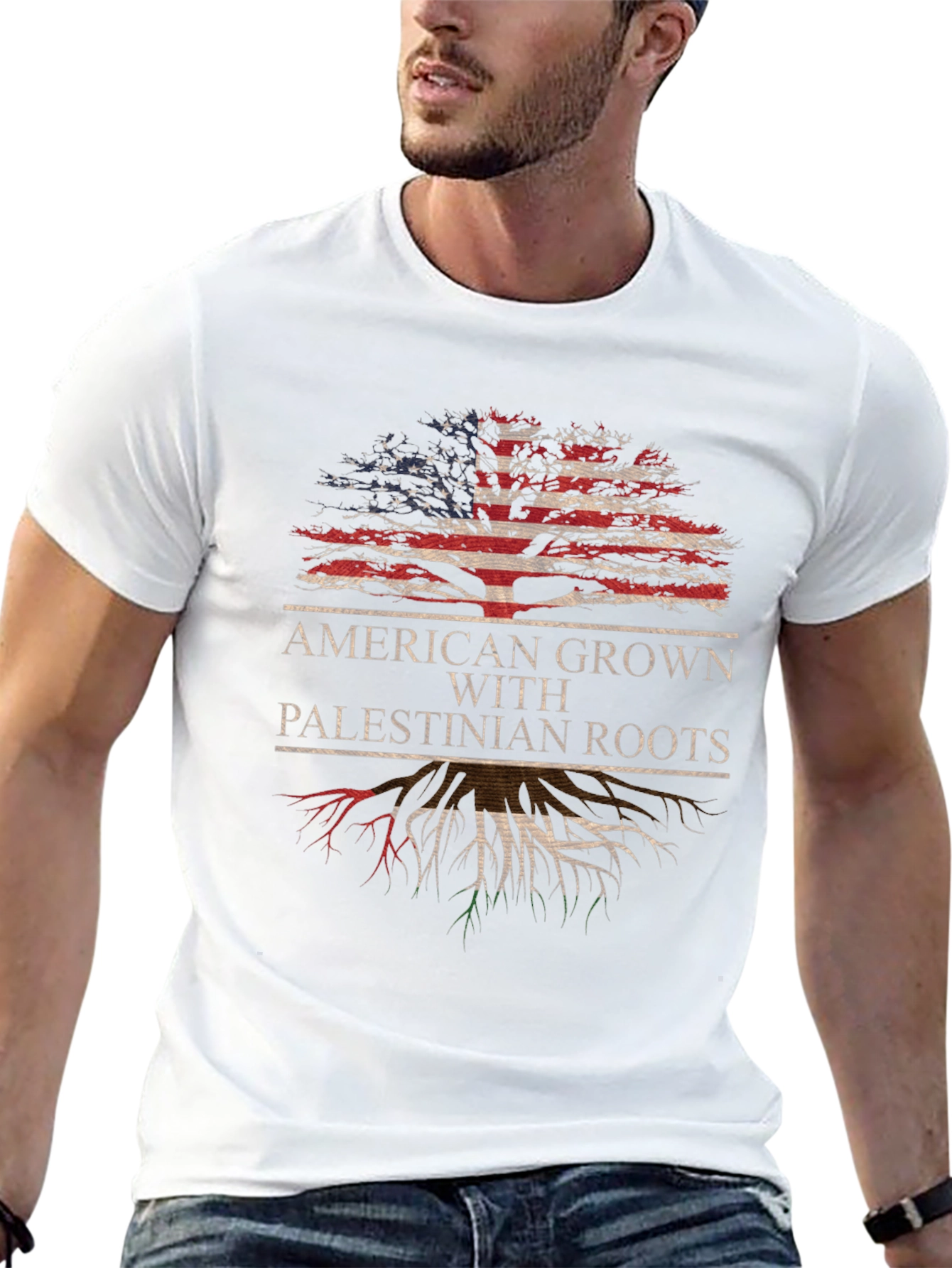American Grown with Palestinian Roots T-Shirt