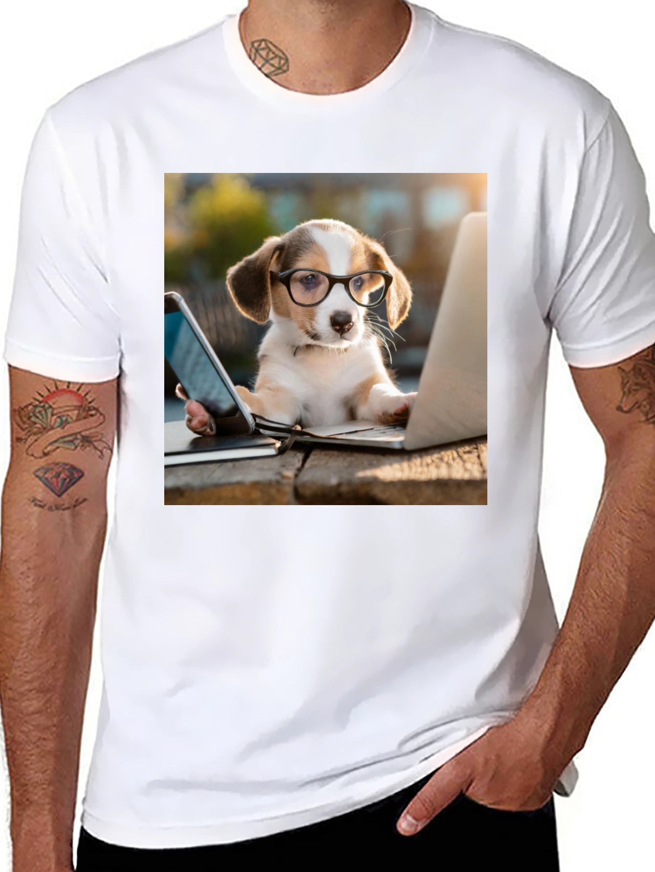 Dog with Glasses T-Shirt