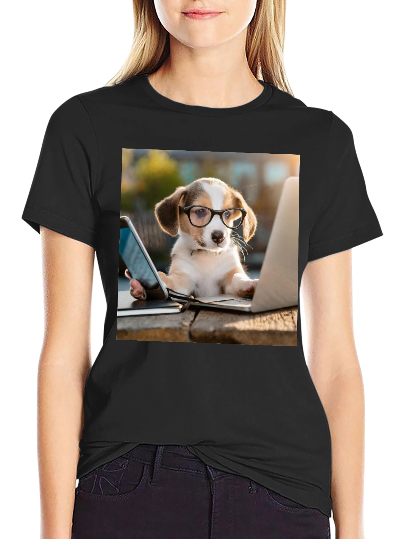 Dog with Glasses T-Shirt