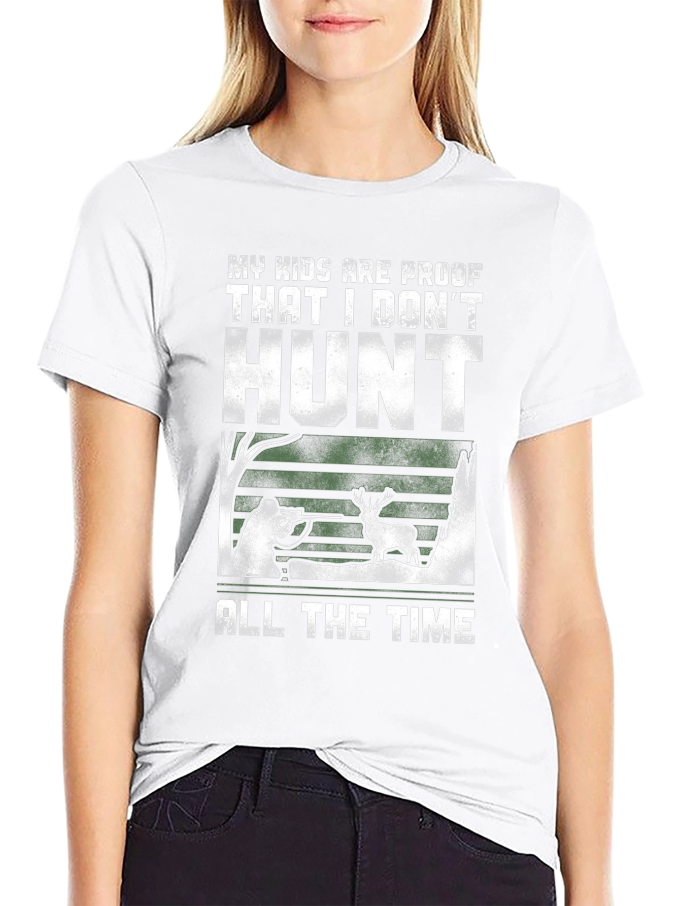 Humorous Hunting T-Shirt - My Kids Are Proof