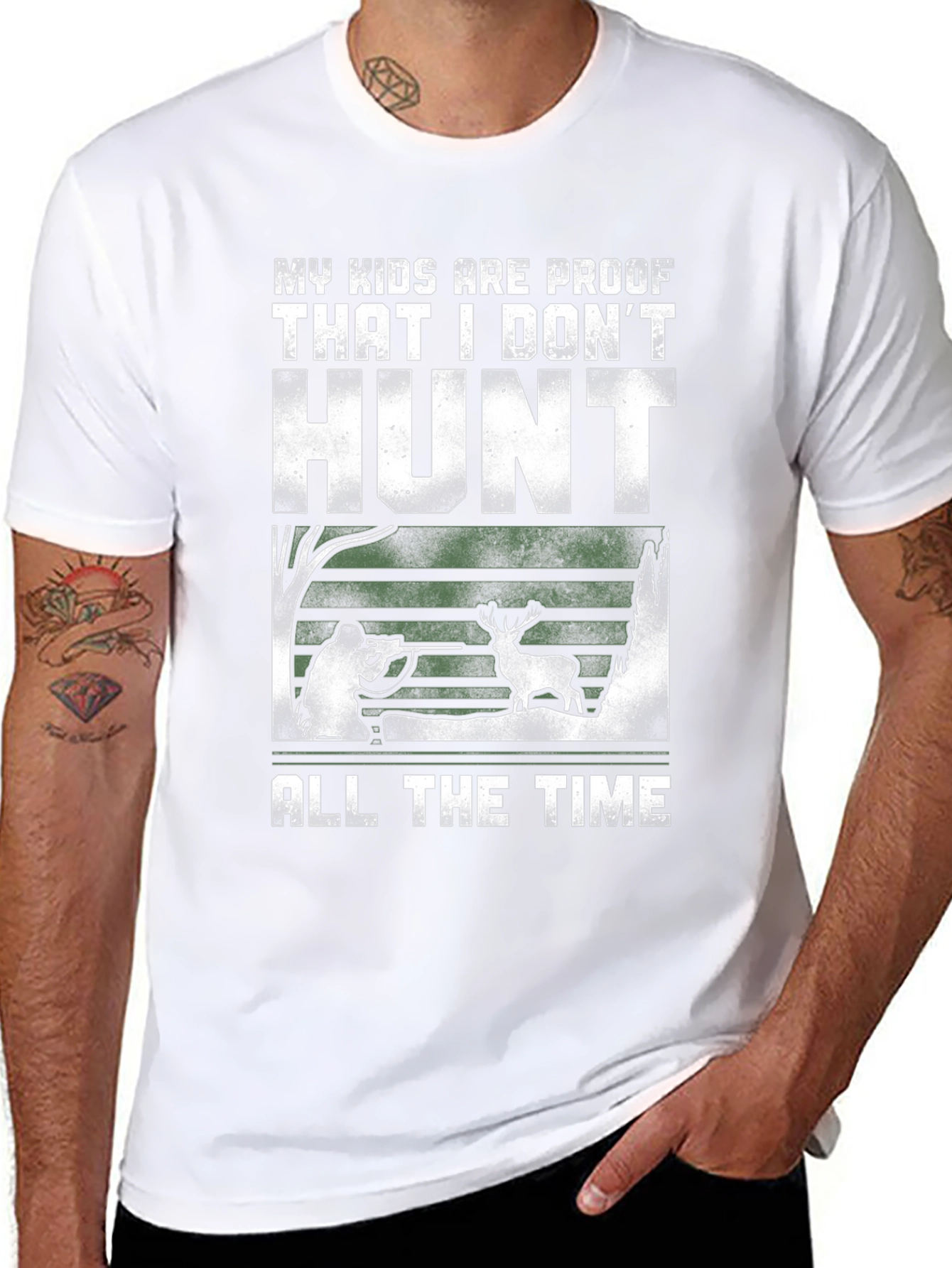 Humorous Hunting T-Shirt - My Kids Are Proof