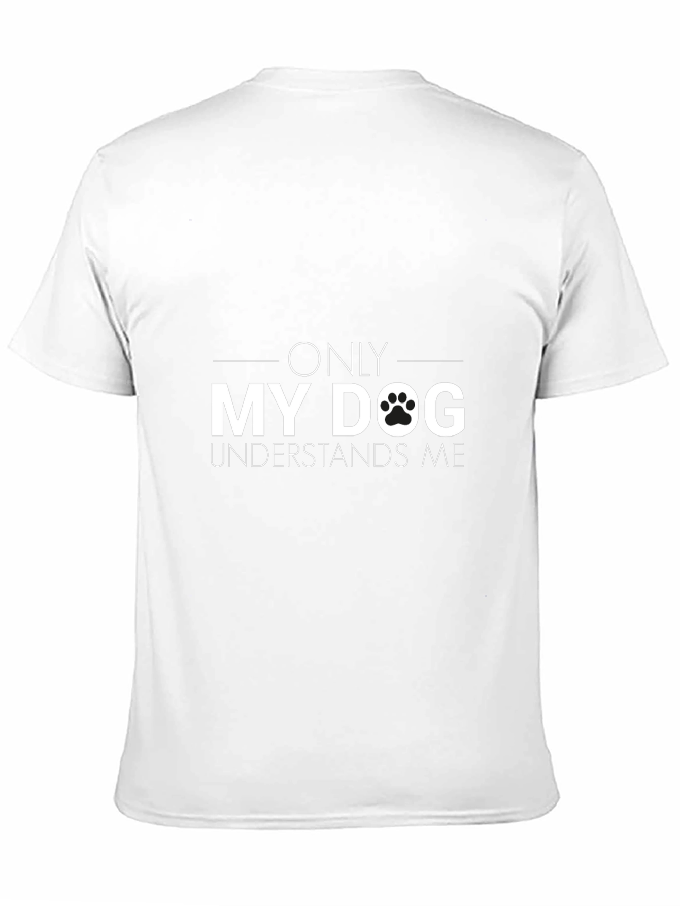 Only My Dog Understands Me Black Graphic Tee
