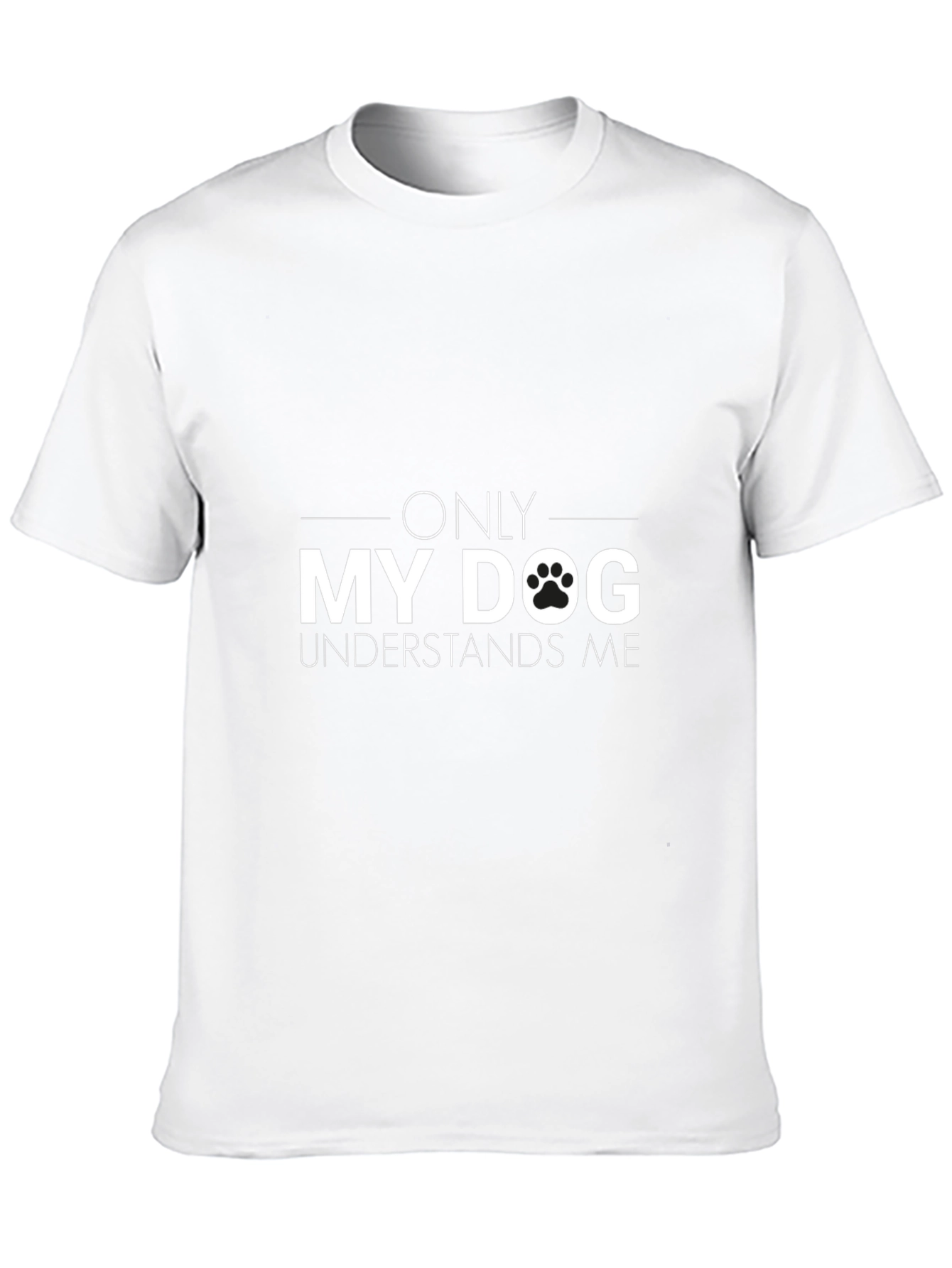 Only My Dog Understands Me Black Graphic Tee