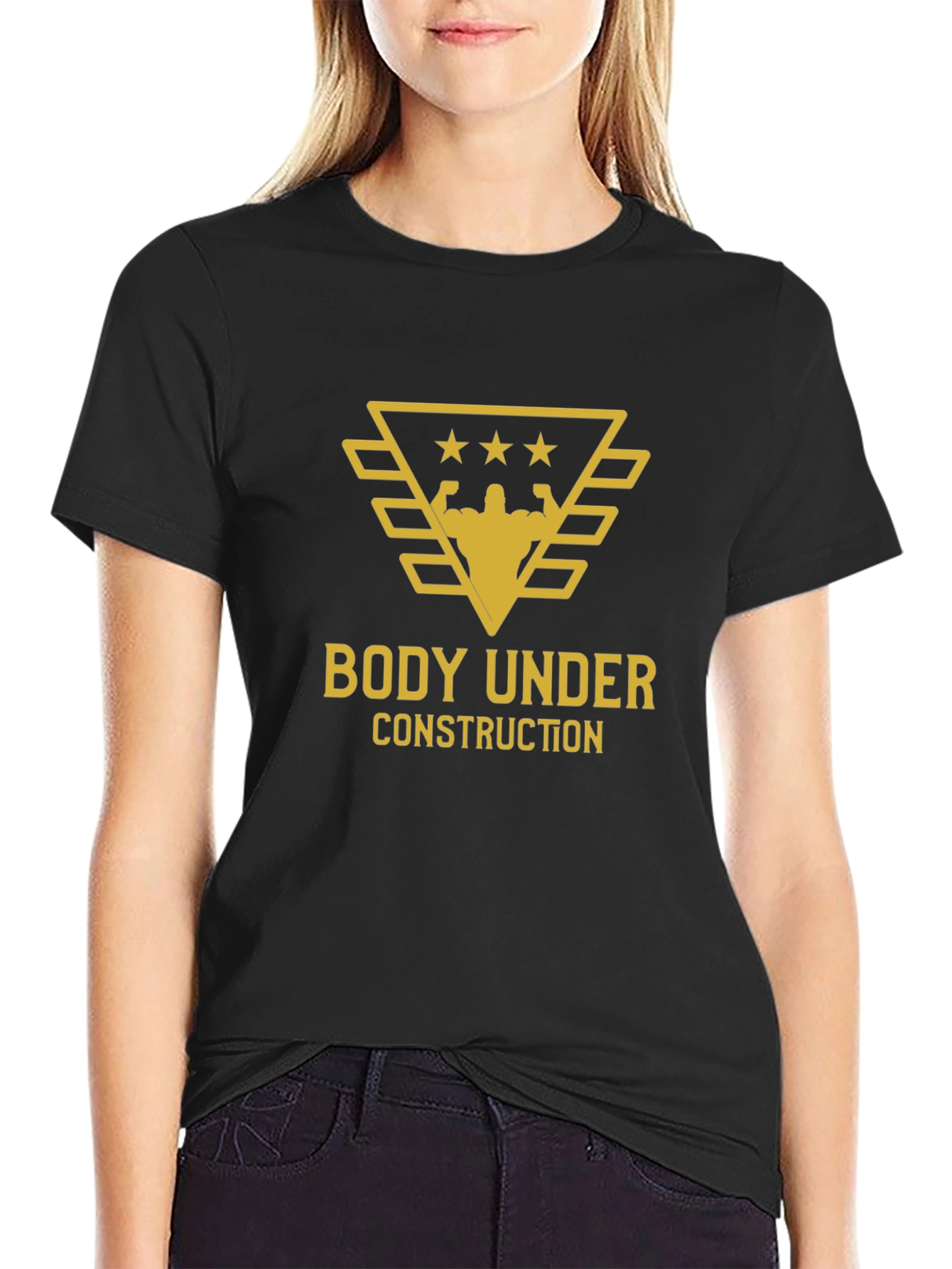 Body Under Construction Black Graphic Tee