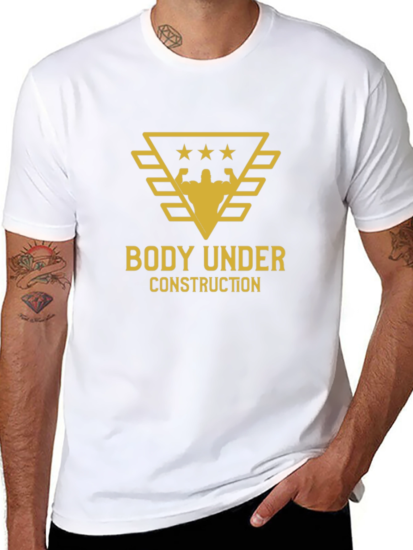 Body Under Construction Black Graphic Tee