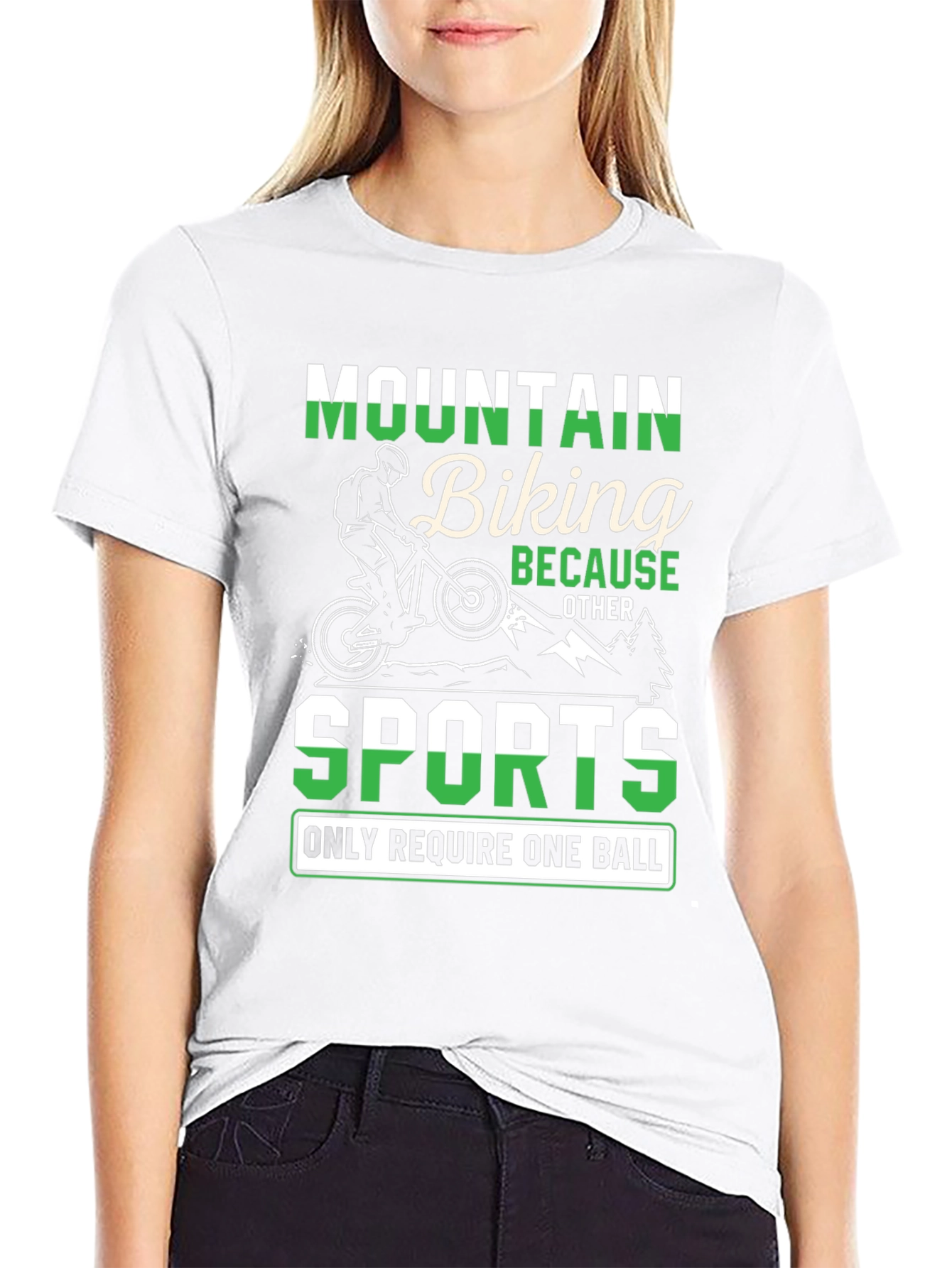 Mountain Biking Two Balls Graphic T-Shirt