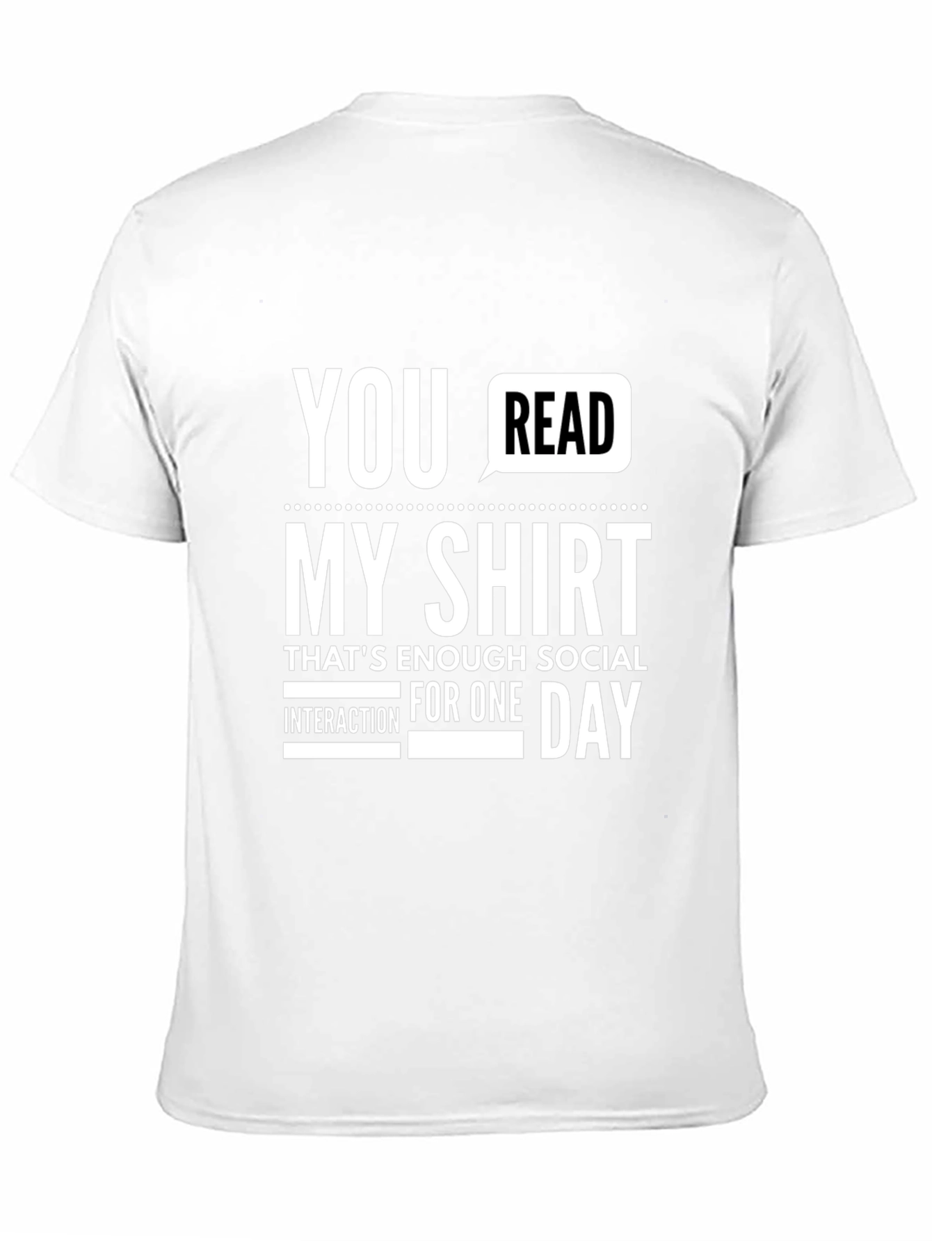 Funny Social Interaction Graphic Novelty T-Shirt