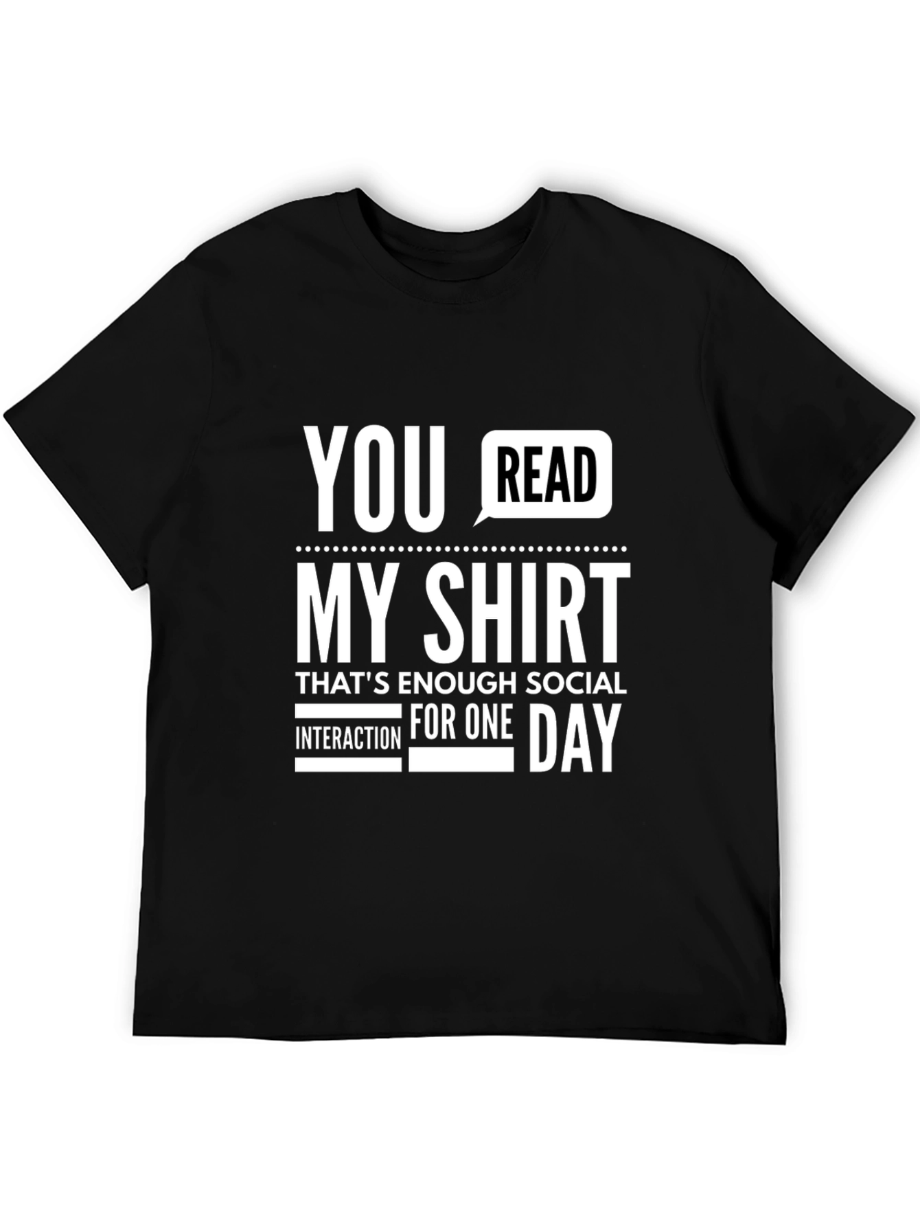 Funny Social Interaction Graphic Novelty T-Shirt