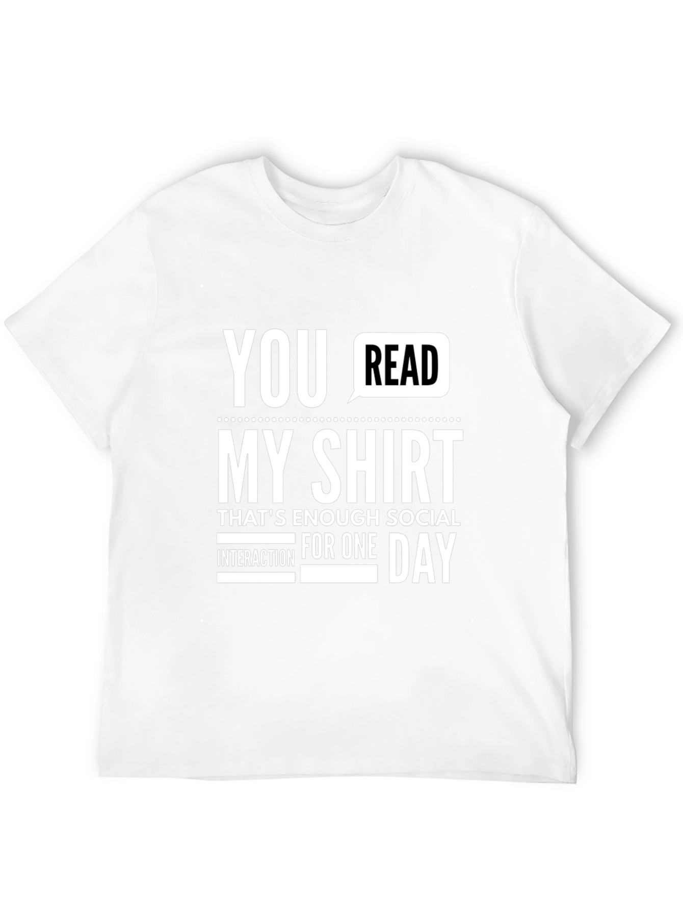Funny Social Interaction Graphic Novelty T-Shirt