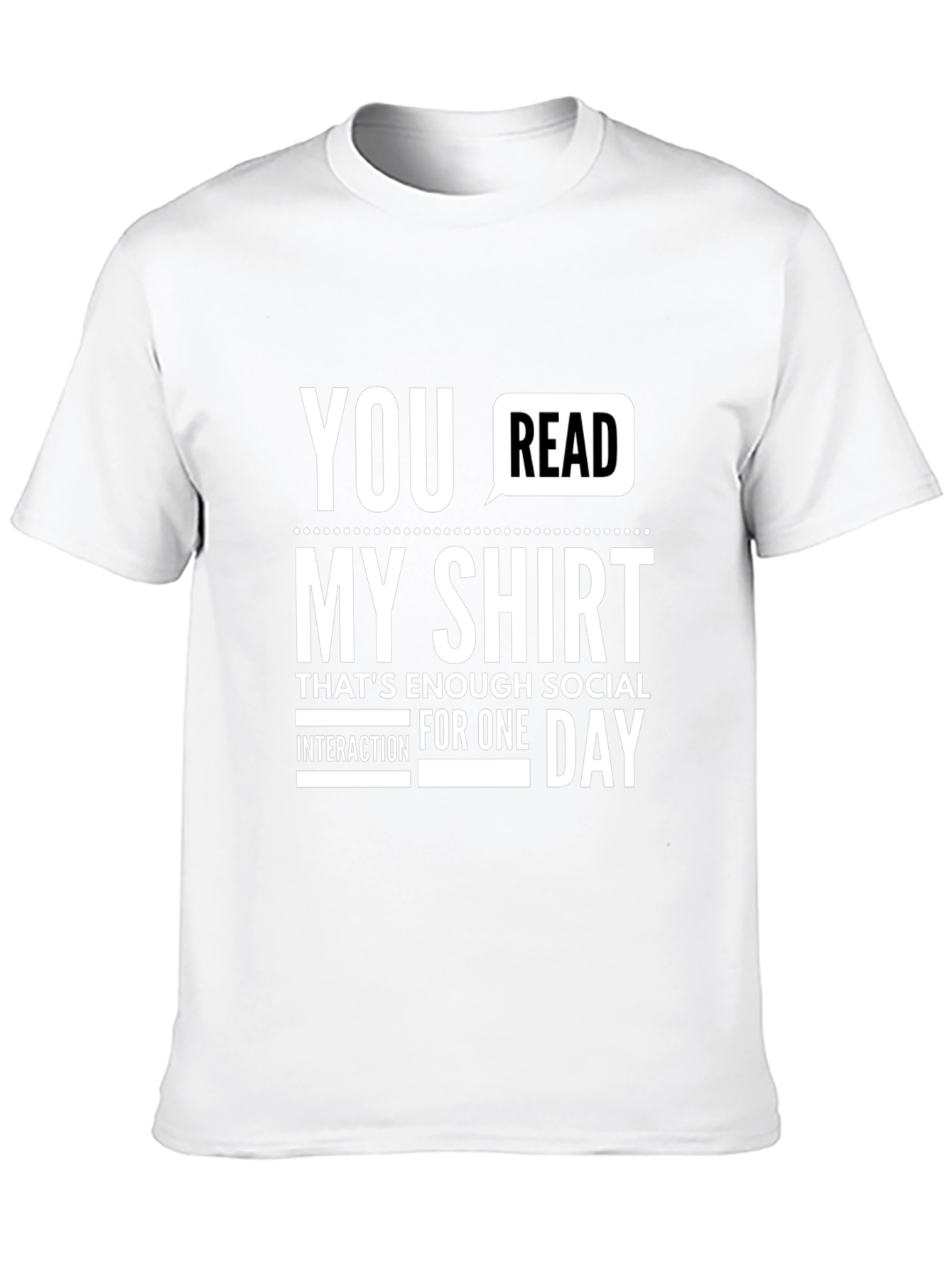 Funny Social Interaction Graphic Novelty T-Shirt