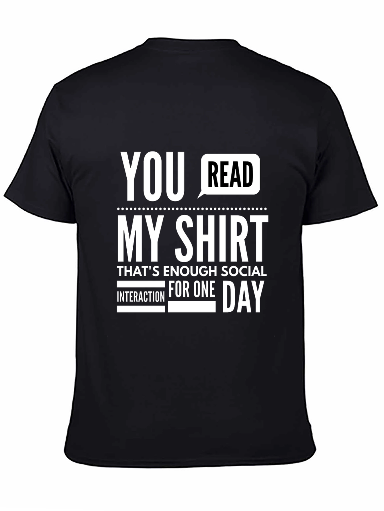 Funny Social Interaction Graphic Novelty T-Shirt