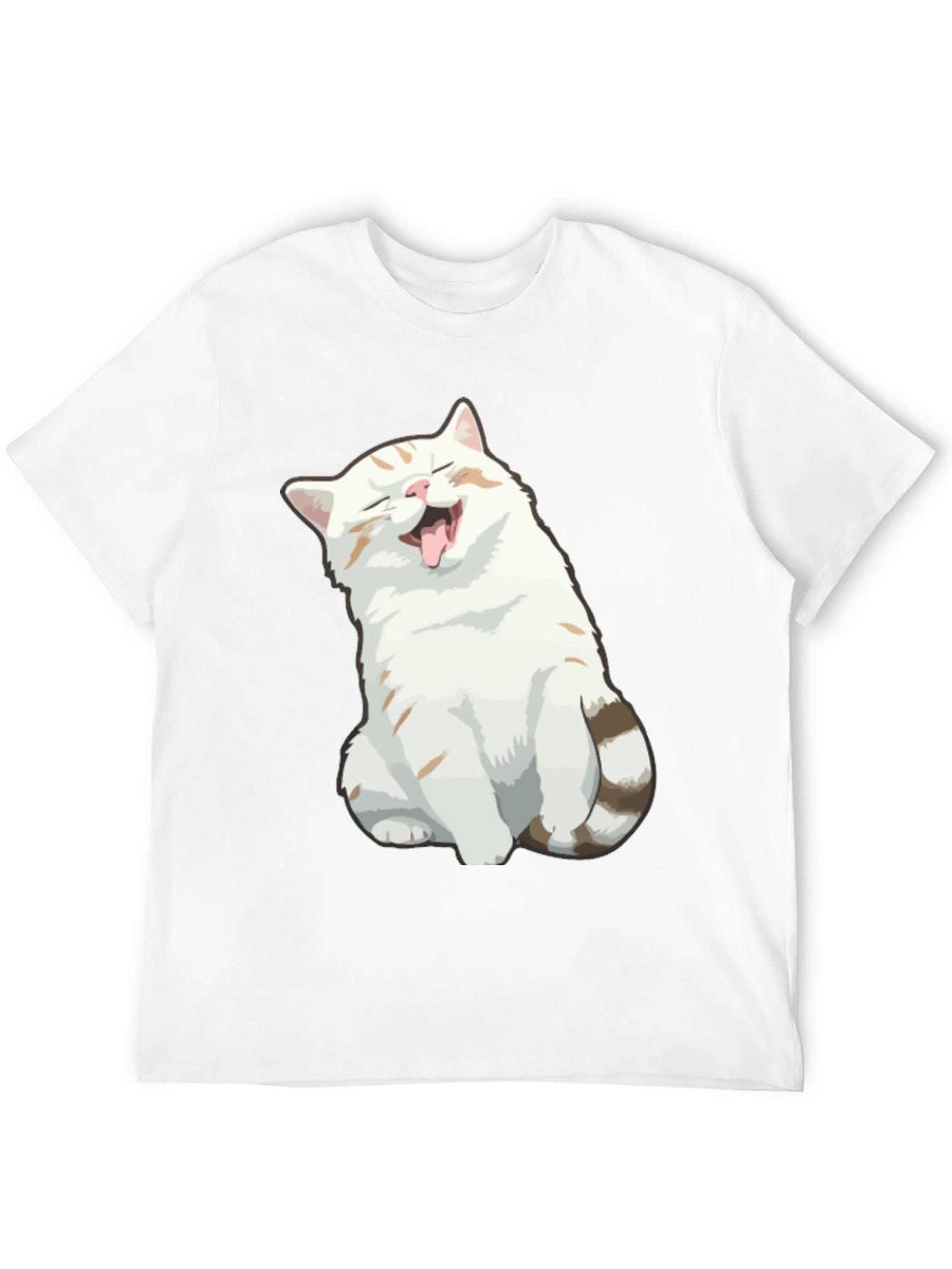 Funny Cat Graphic Tee - Soft Cotton Black T-Shirt