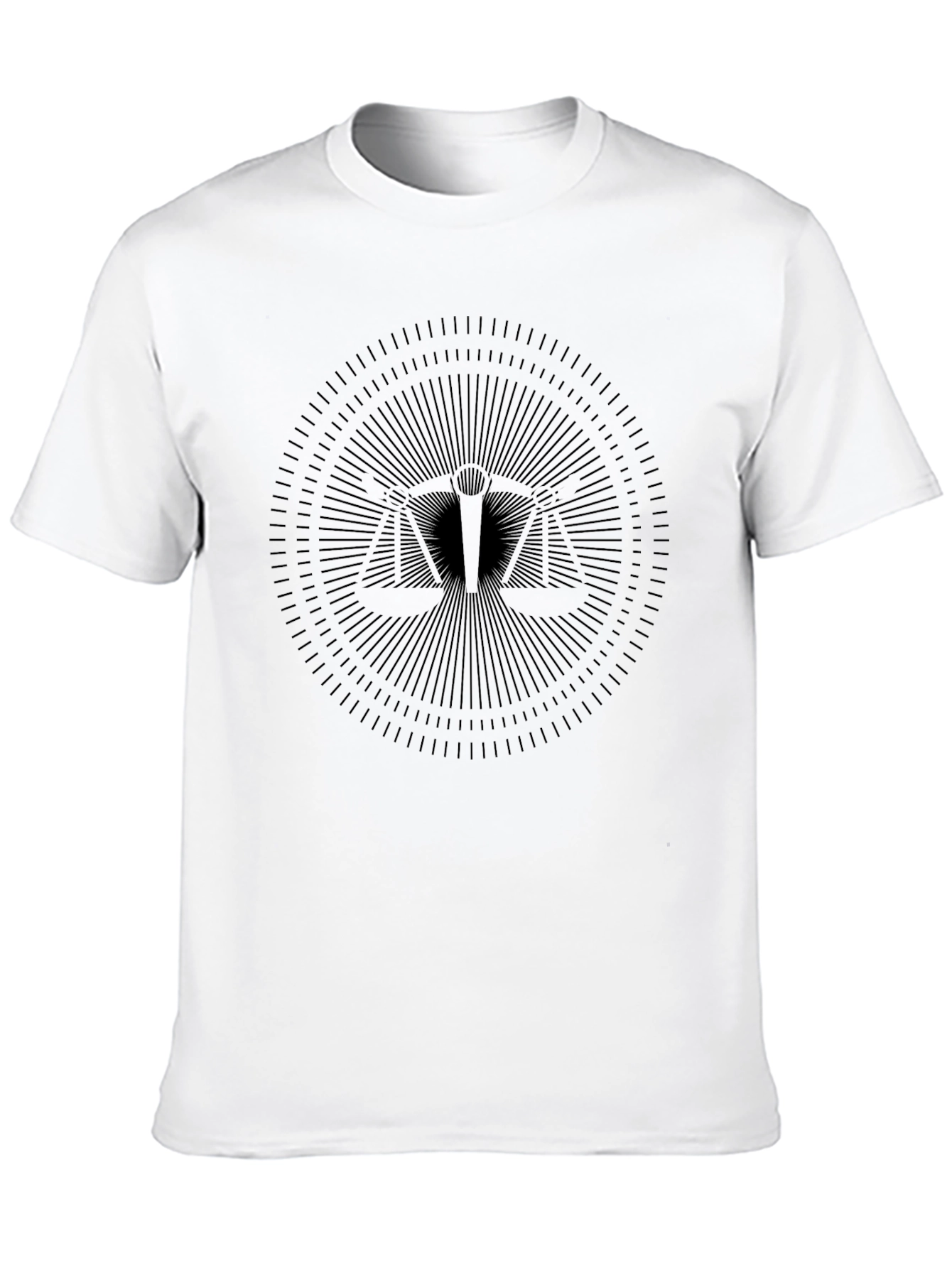 Balance Scale Graphic Black T-Shirt