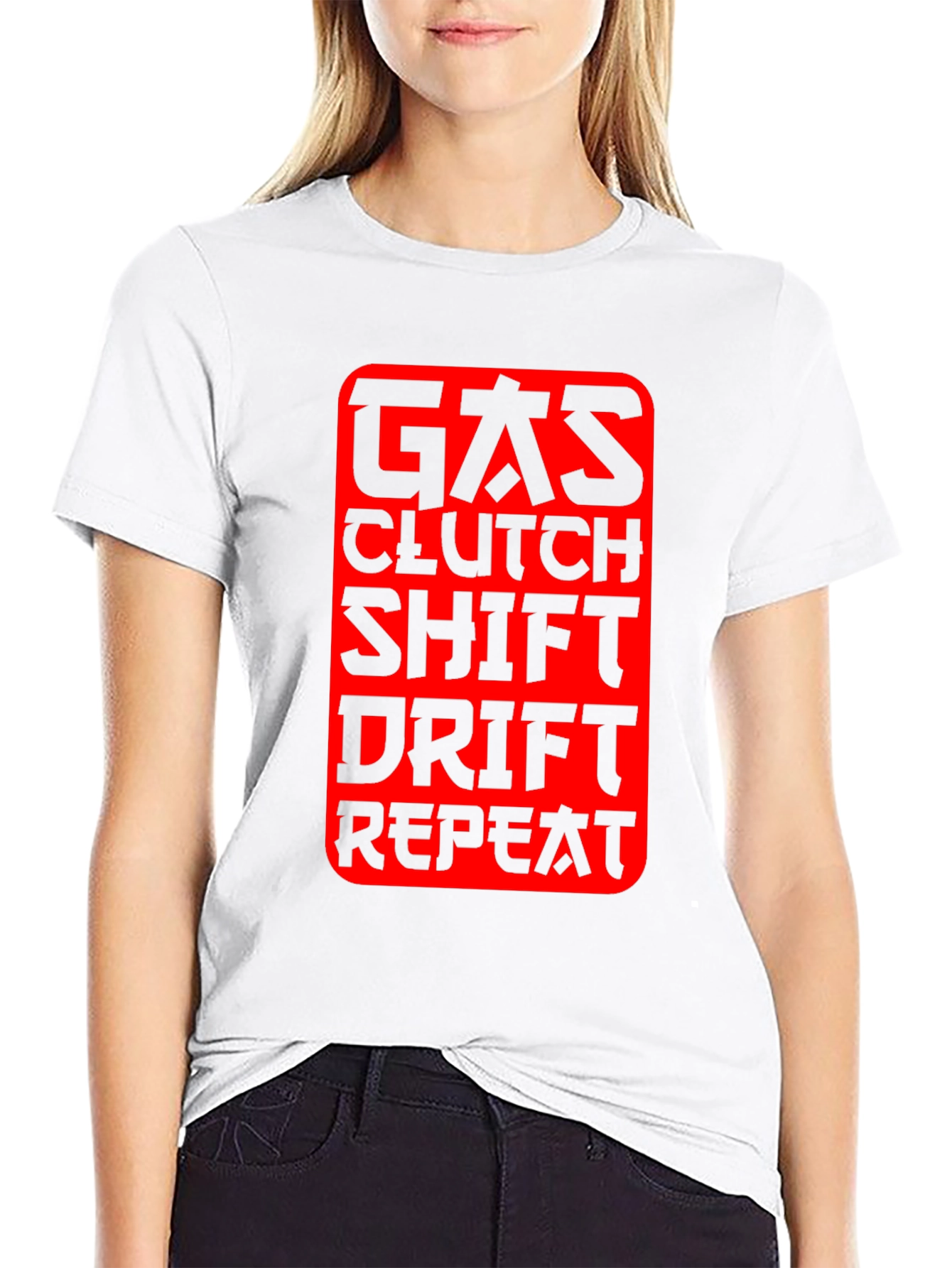 Gas Clutch Shift Drift Repeat Graphic Tee - Black
