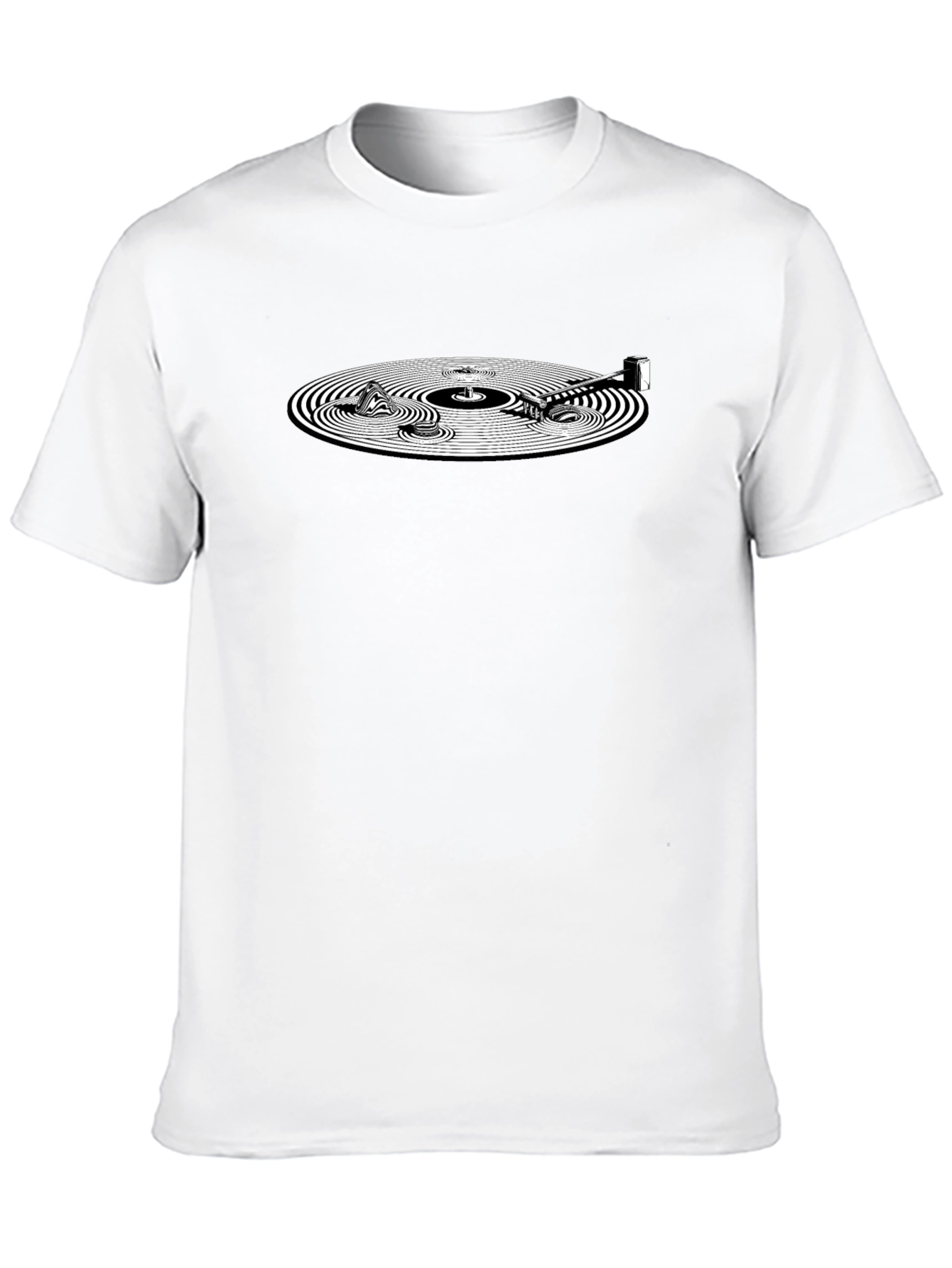 Vinyl Record Graphic Tee - Black