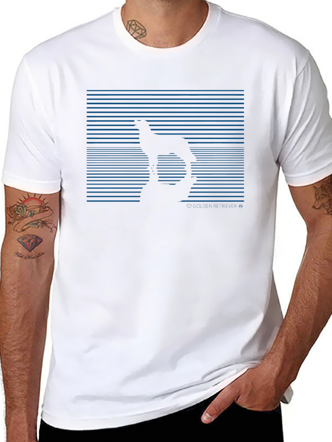 Retro Wolf Silhouette Graphic Tee - Black