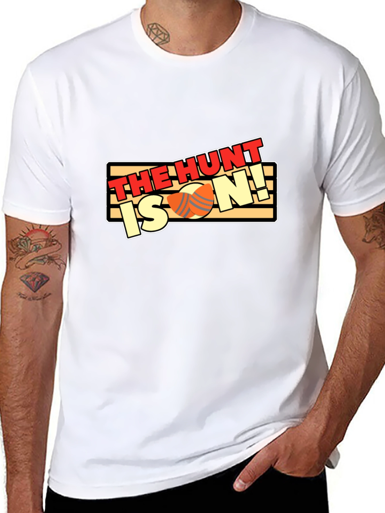 The Hunt Is On! Black Cotton T-Shirt