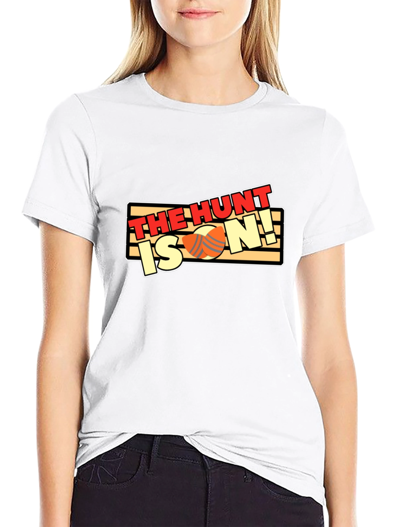 The Hunt Is On! Black Cotton T-Shirt