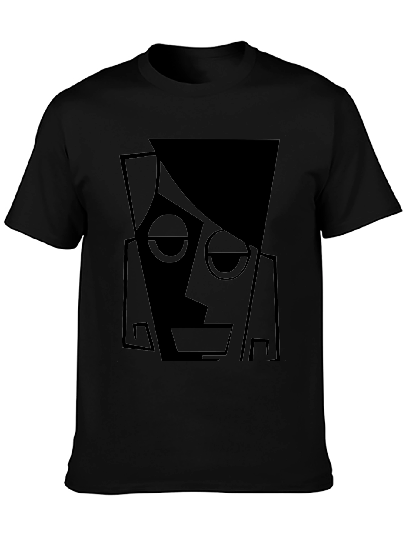 Abstract Portrait Black T-Shirt