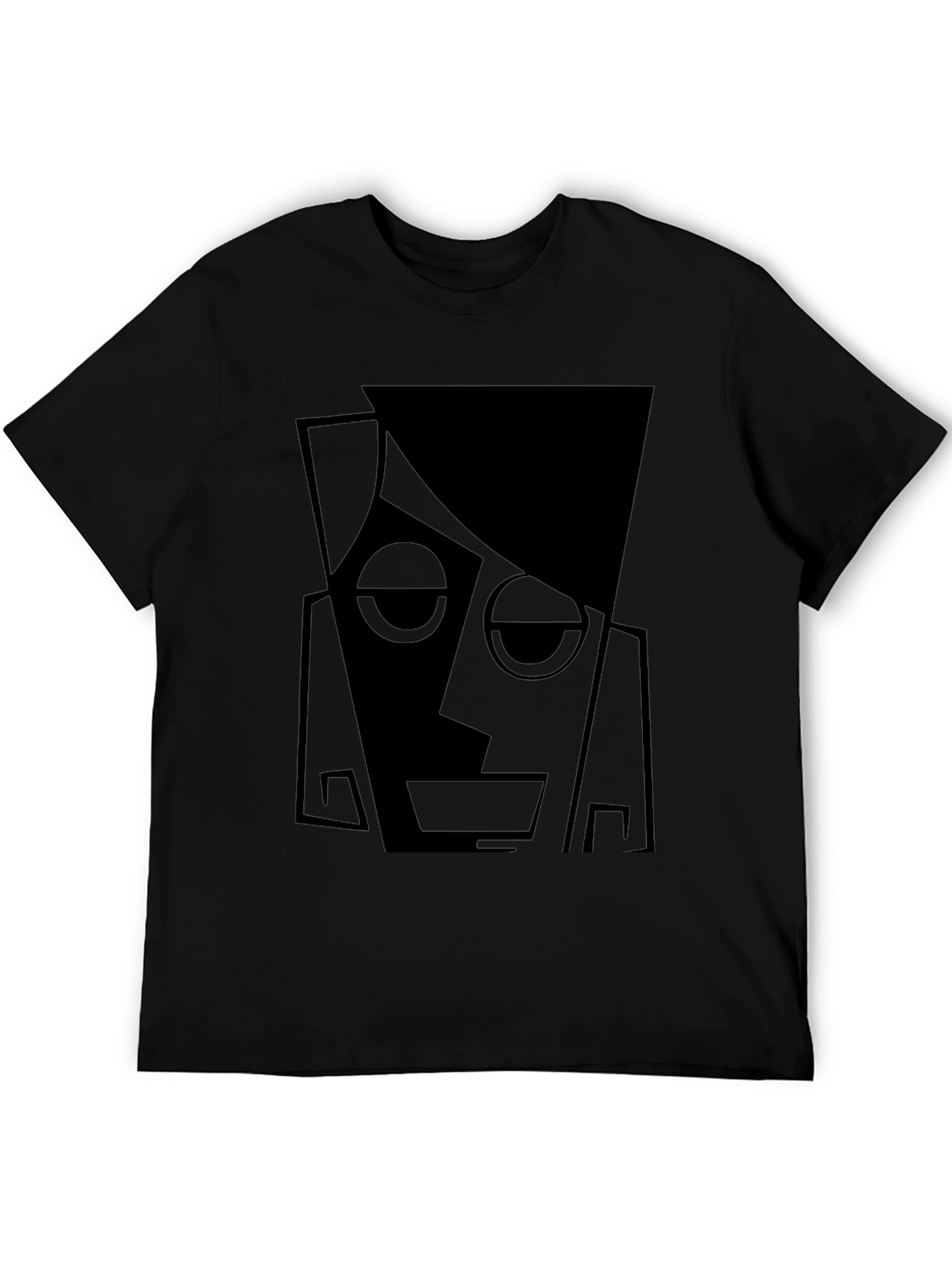 Abstract Portrait Black T-Shirt