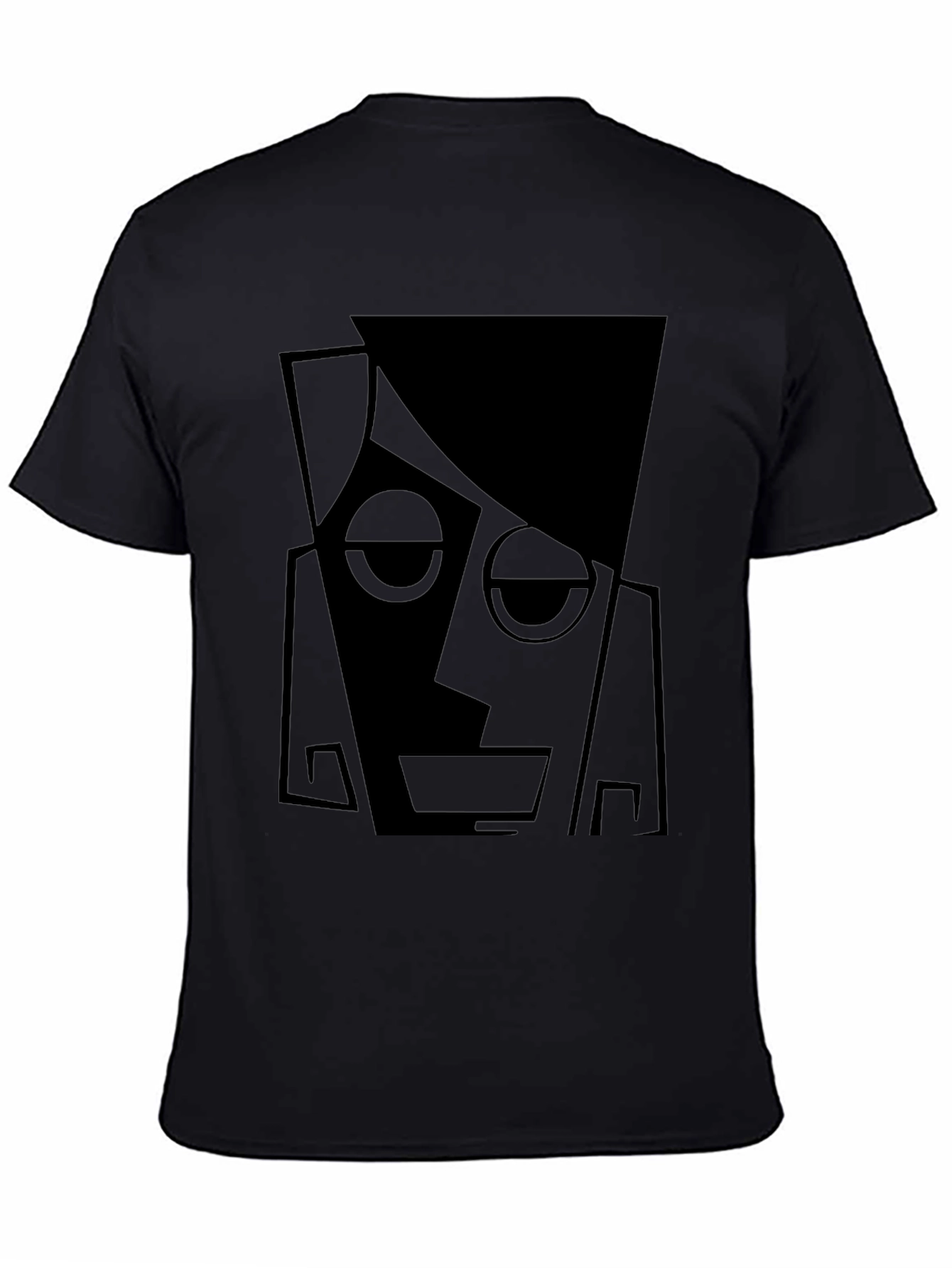 Abstract Portrait Black T-Shirt