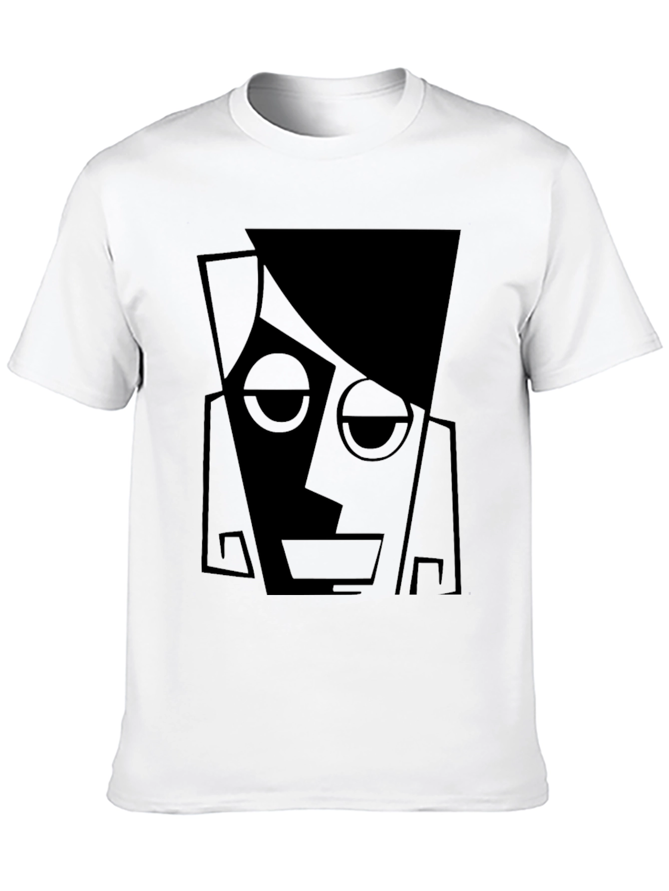 Abstract Portrait Black T-Shirt