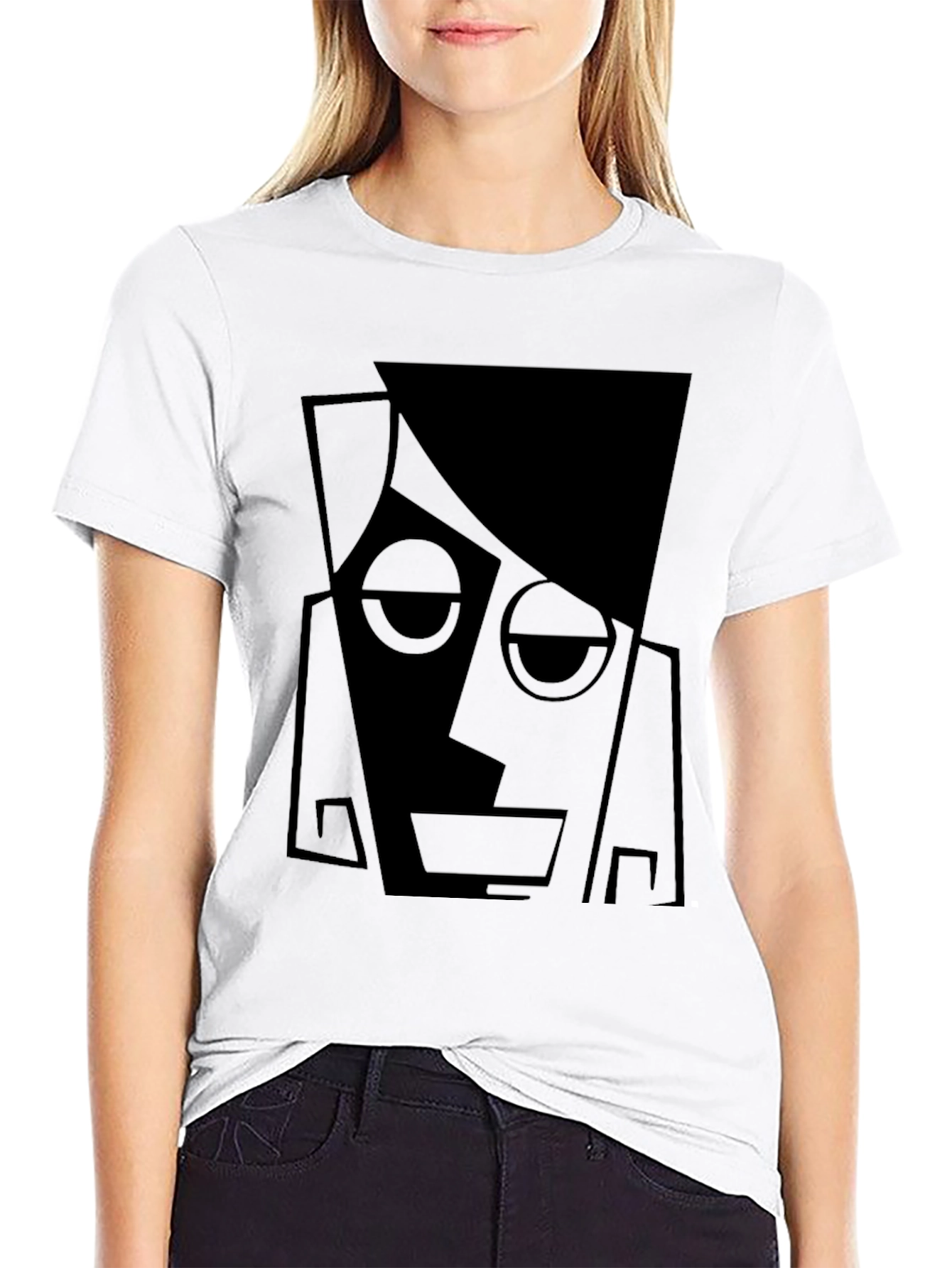 Abstract Portrait Black T-Shirt