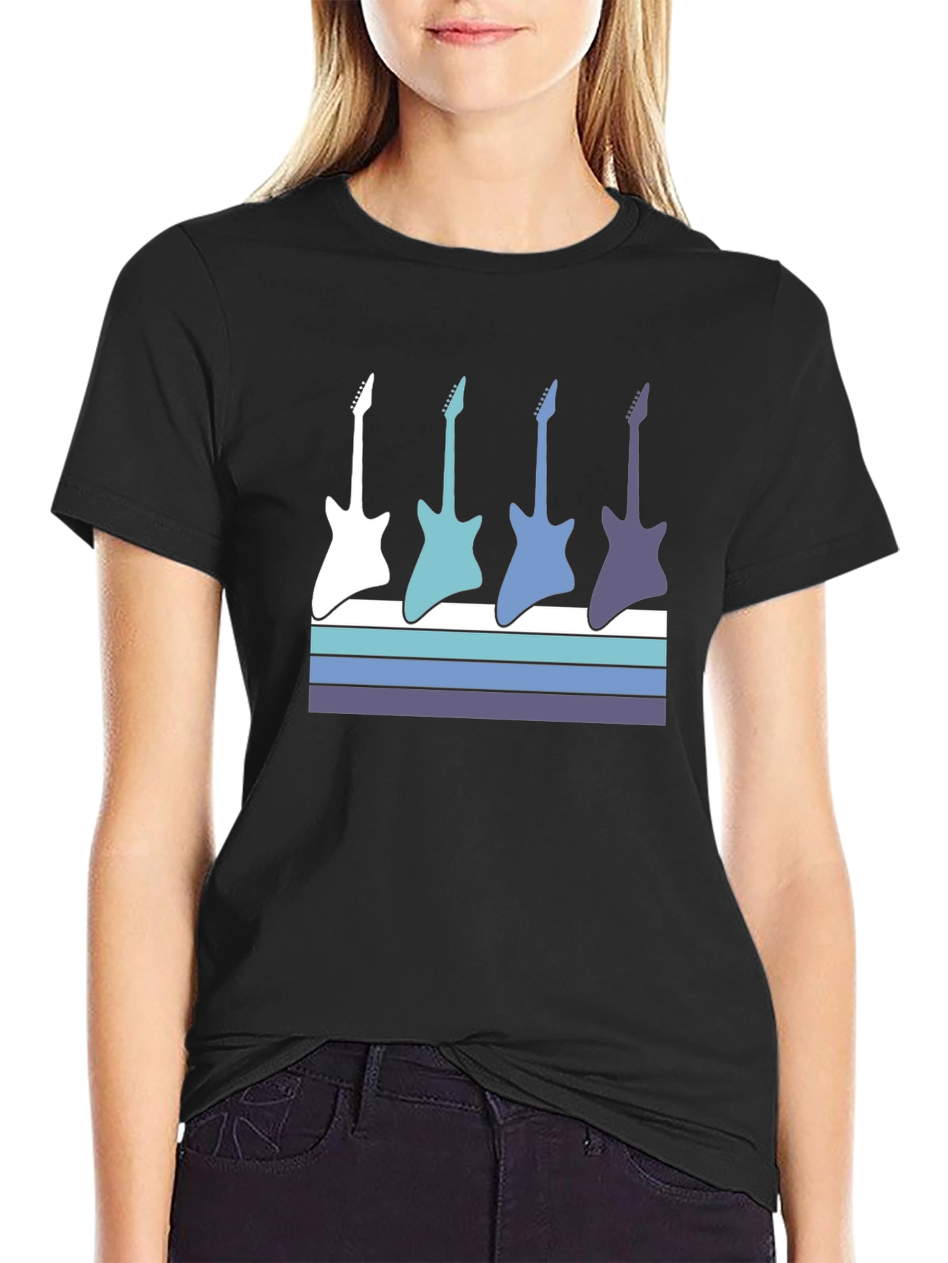Guitar Silhouette Graphic Tee